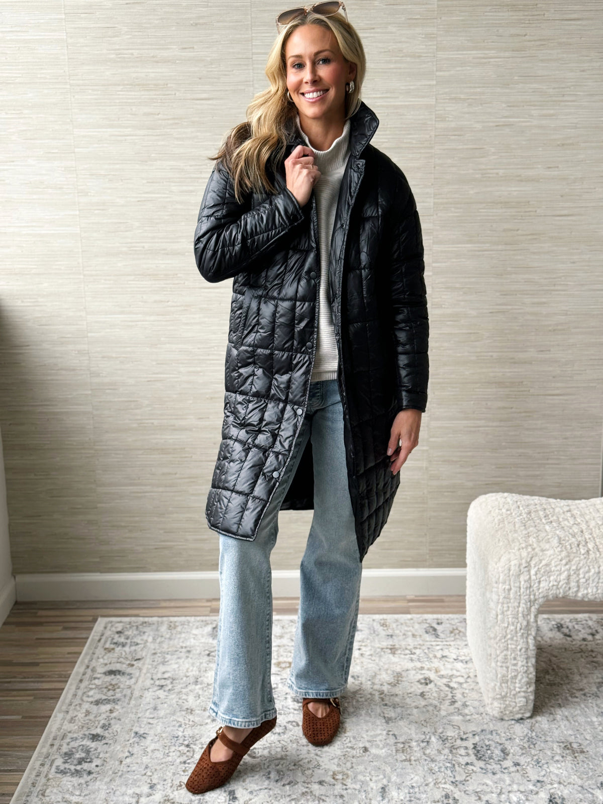 Joleen Puffer Jacket - BLACK - willows clothing JACKET