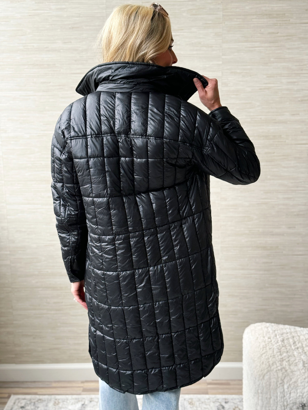 Joleen Puffer Jacket - BLACK - willows clothing JACKET