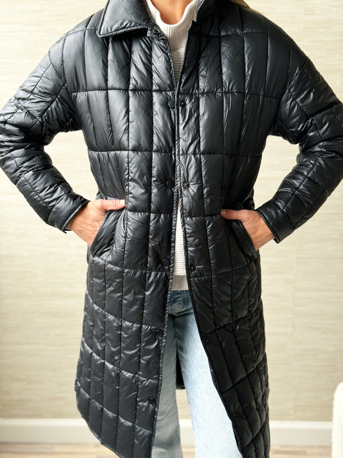 Joleen Puffer Jacket - BLACK - willows clothing JACKET