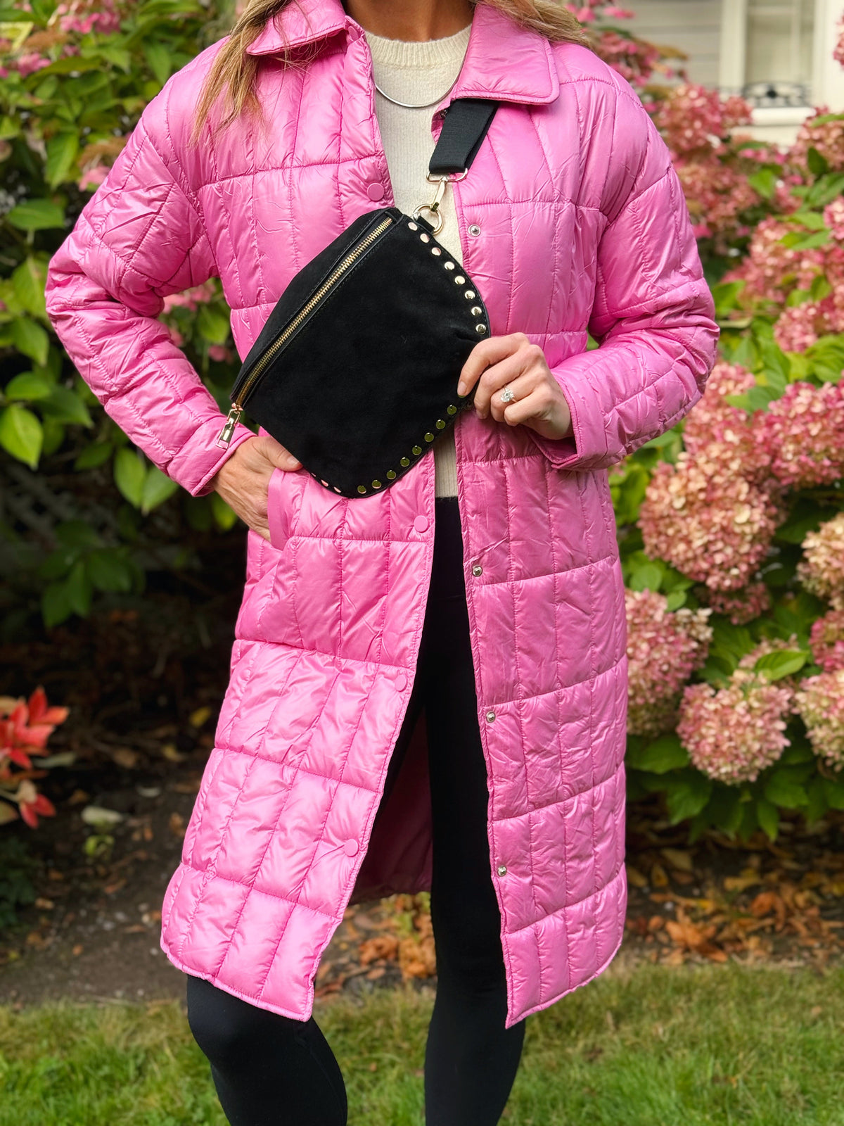 Joleen Puffer Jacket - PINK - willows clothing JACKET
