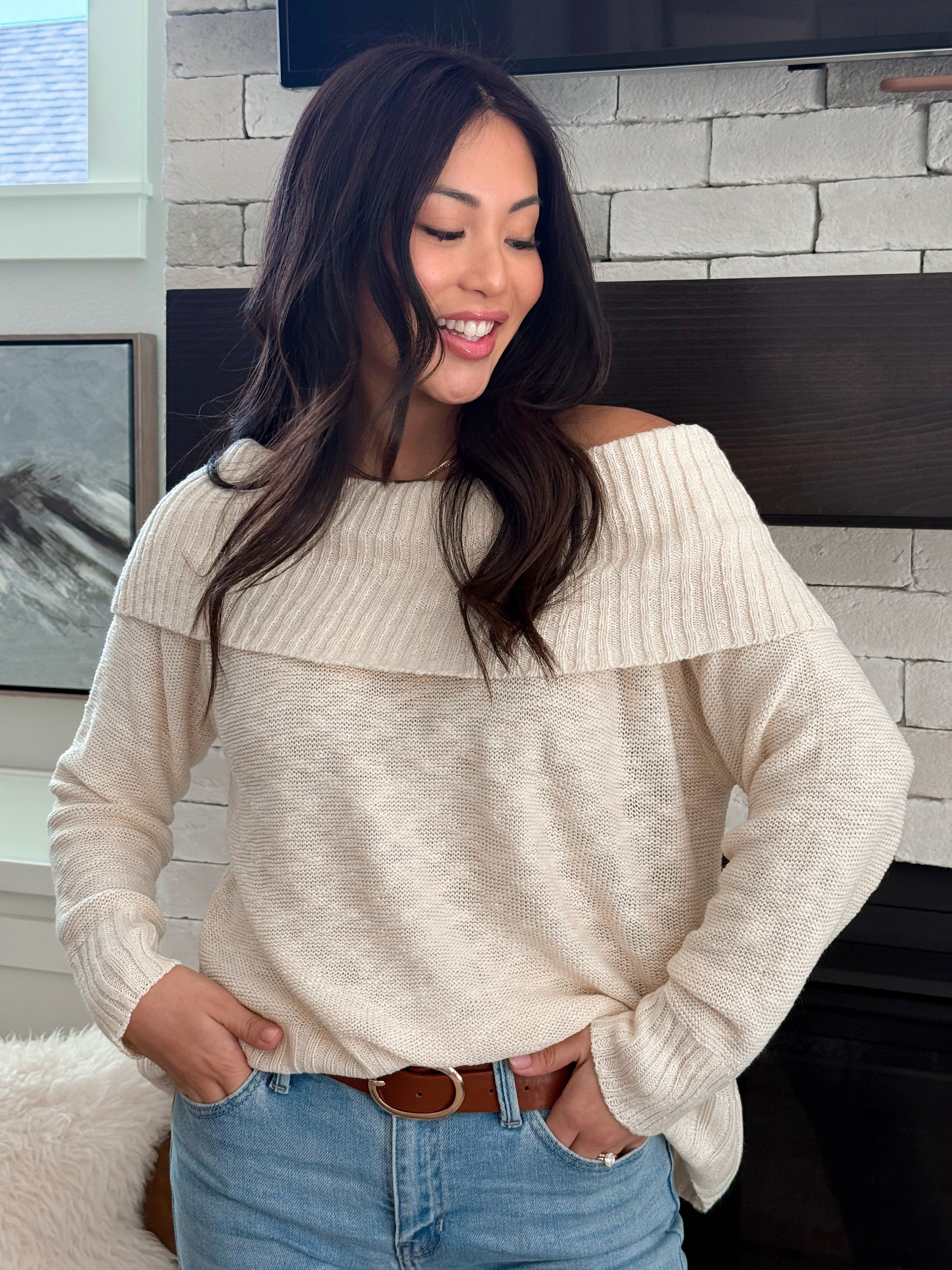 Joseline Sweater - CREAM - willows clothing SWEATER