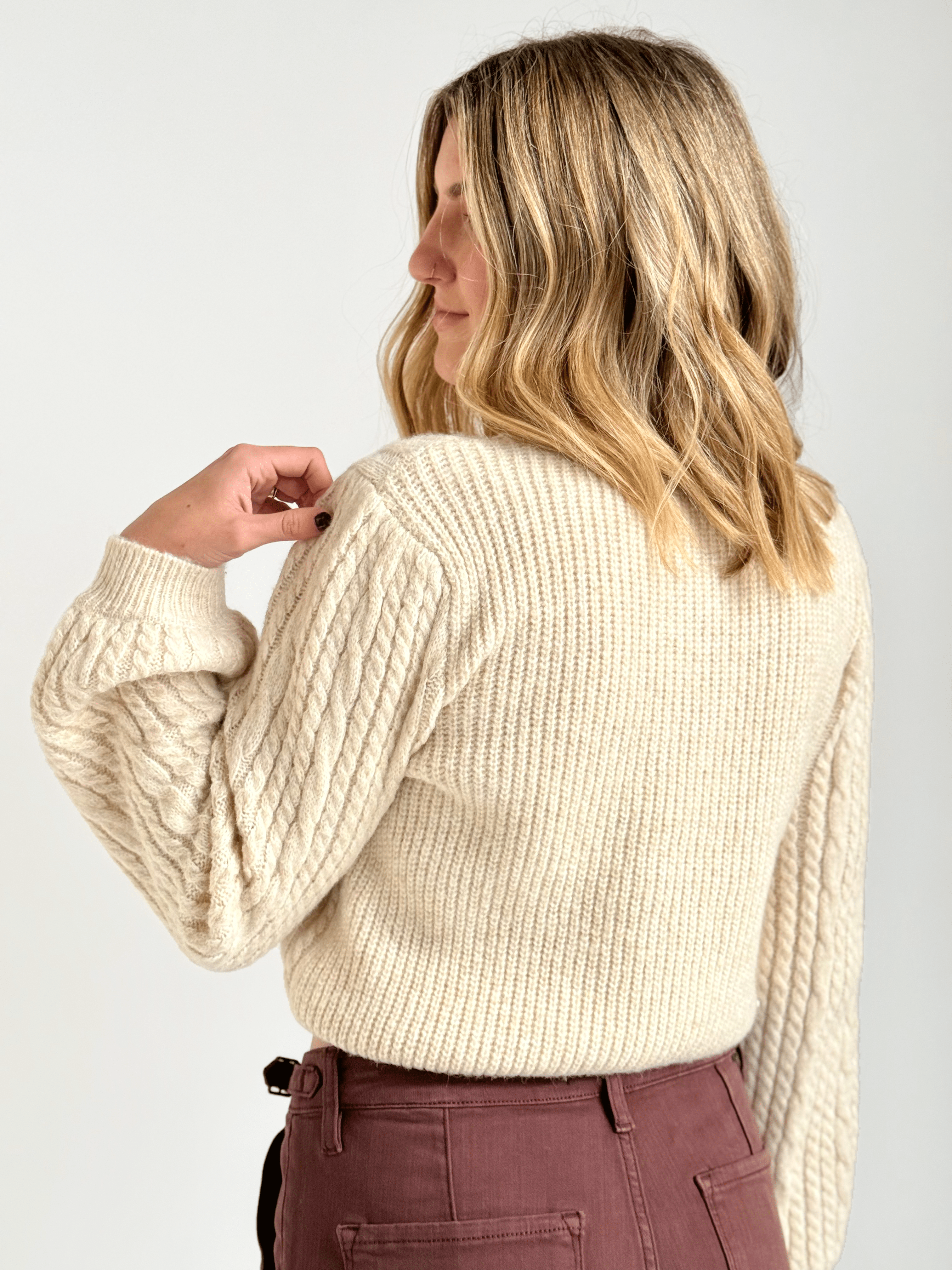 Julianne Sweater - CREAM - willows clothing SWEATER