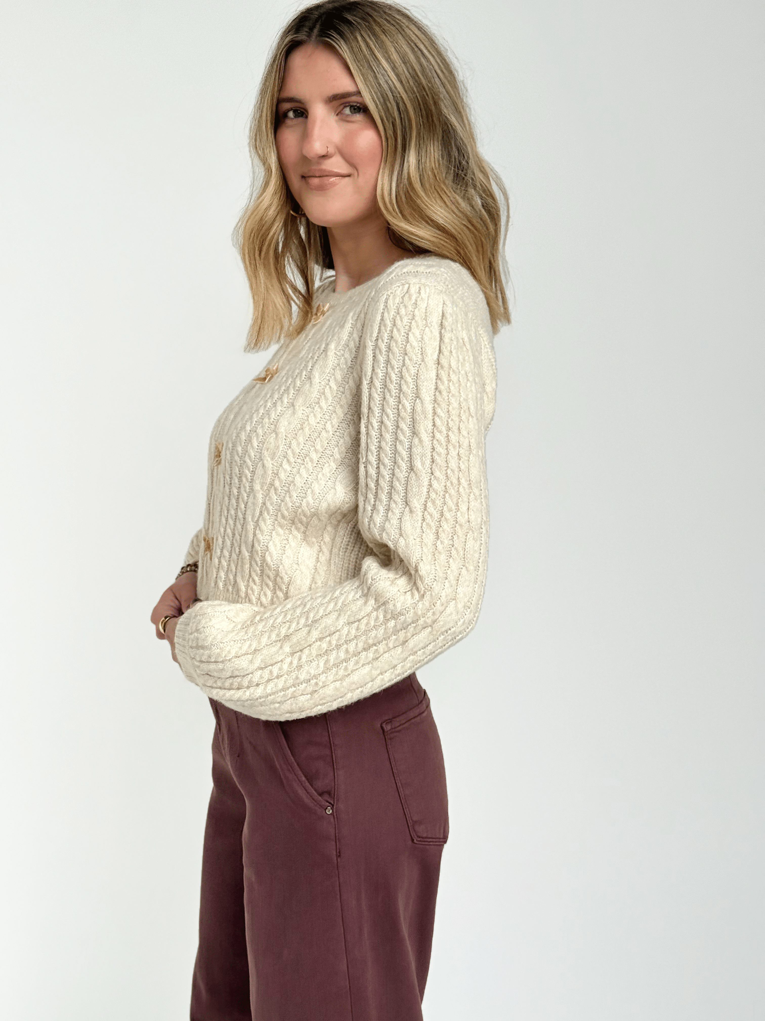 Julianne Sweater - CREAM - willows clothing SWEATER