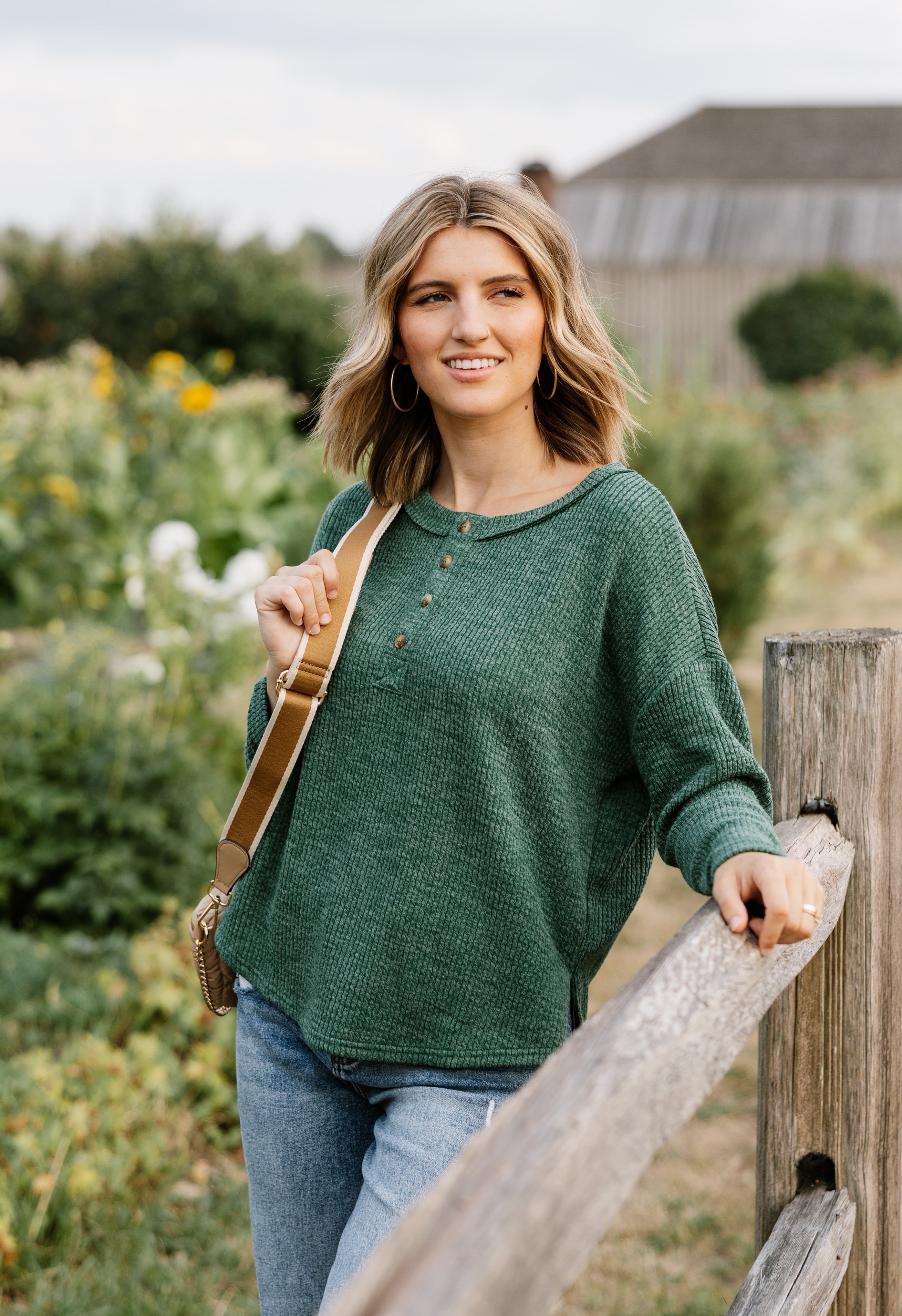 June Sweater - HUNTER GREEN - willows clothing SWEATER