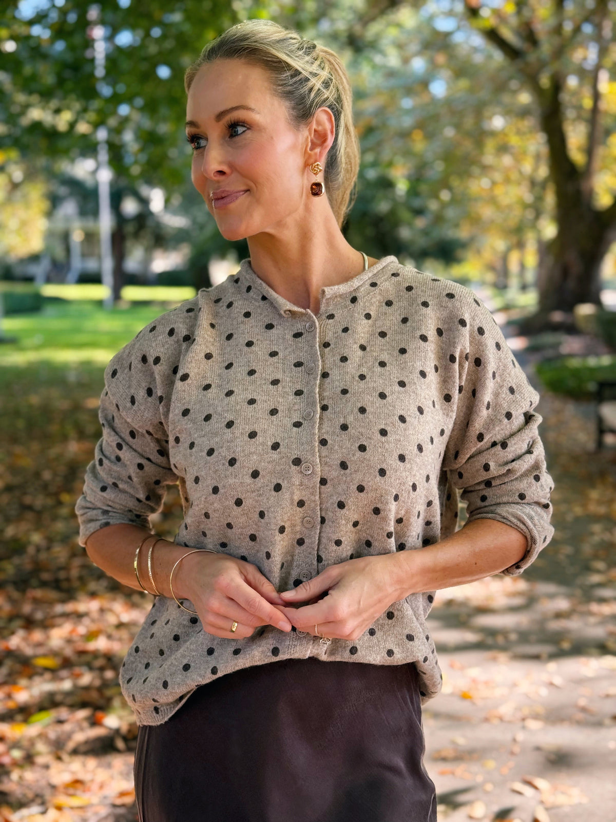 Junie Cardigan - LIGHT MOCHA - willows clothing Cardigan