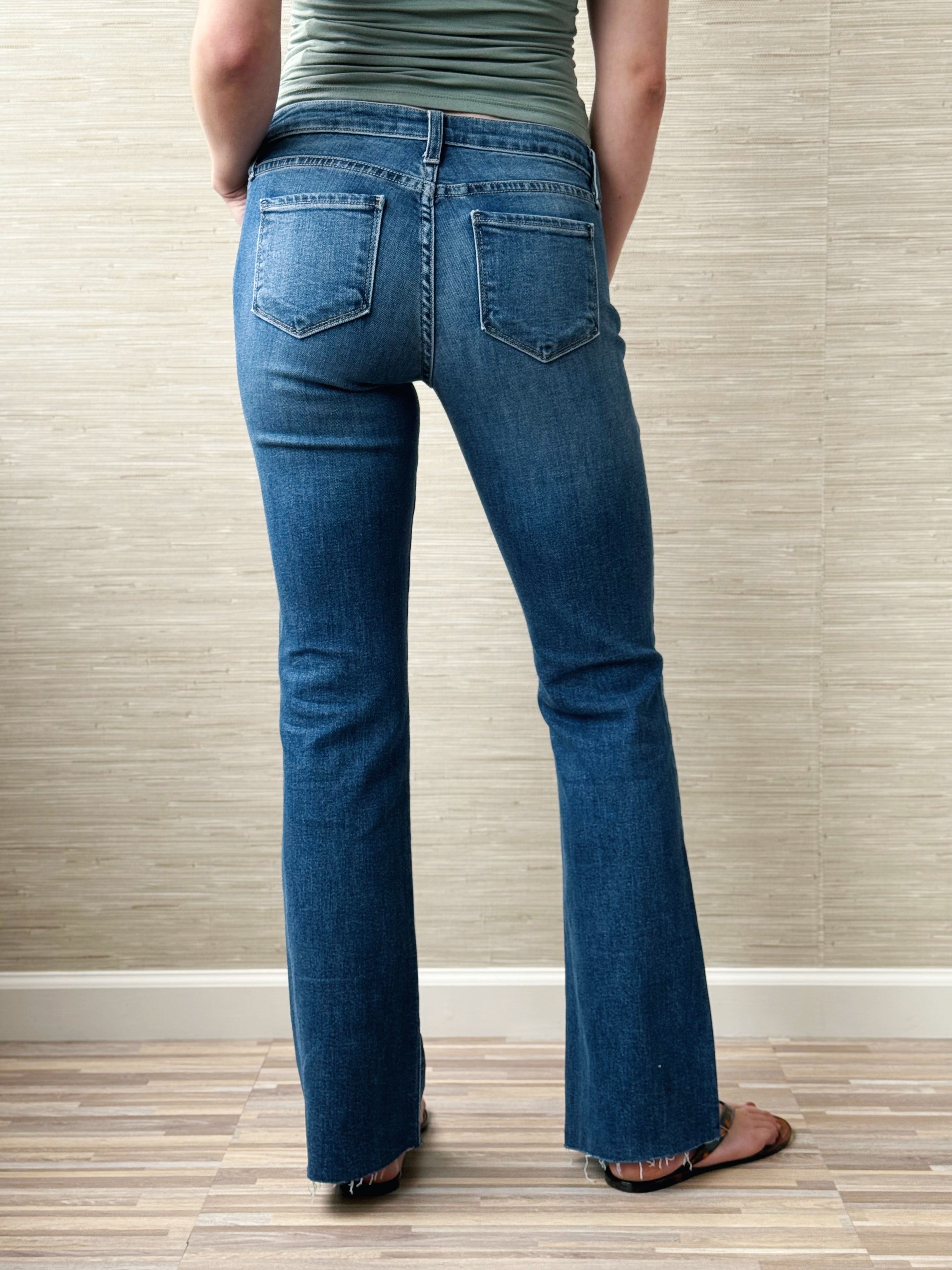 [JUST BLACK] Renna Jean - MEDIUM DENIM - willows clothing BOOTCUT