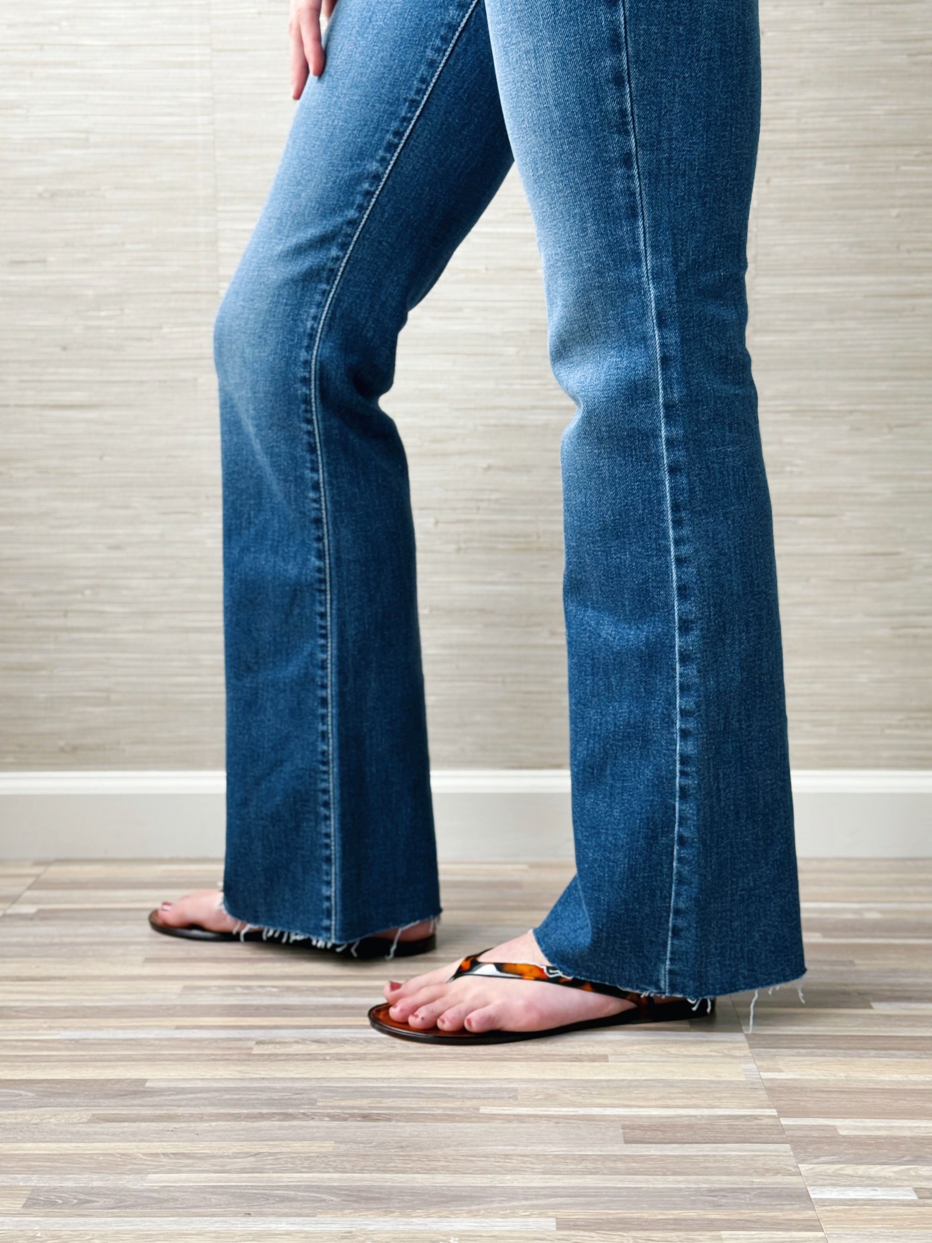 [JUST BLACK] Renna Jean - MEDIUM DENIM - willows clothing BOOTCUT