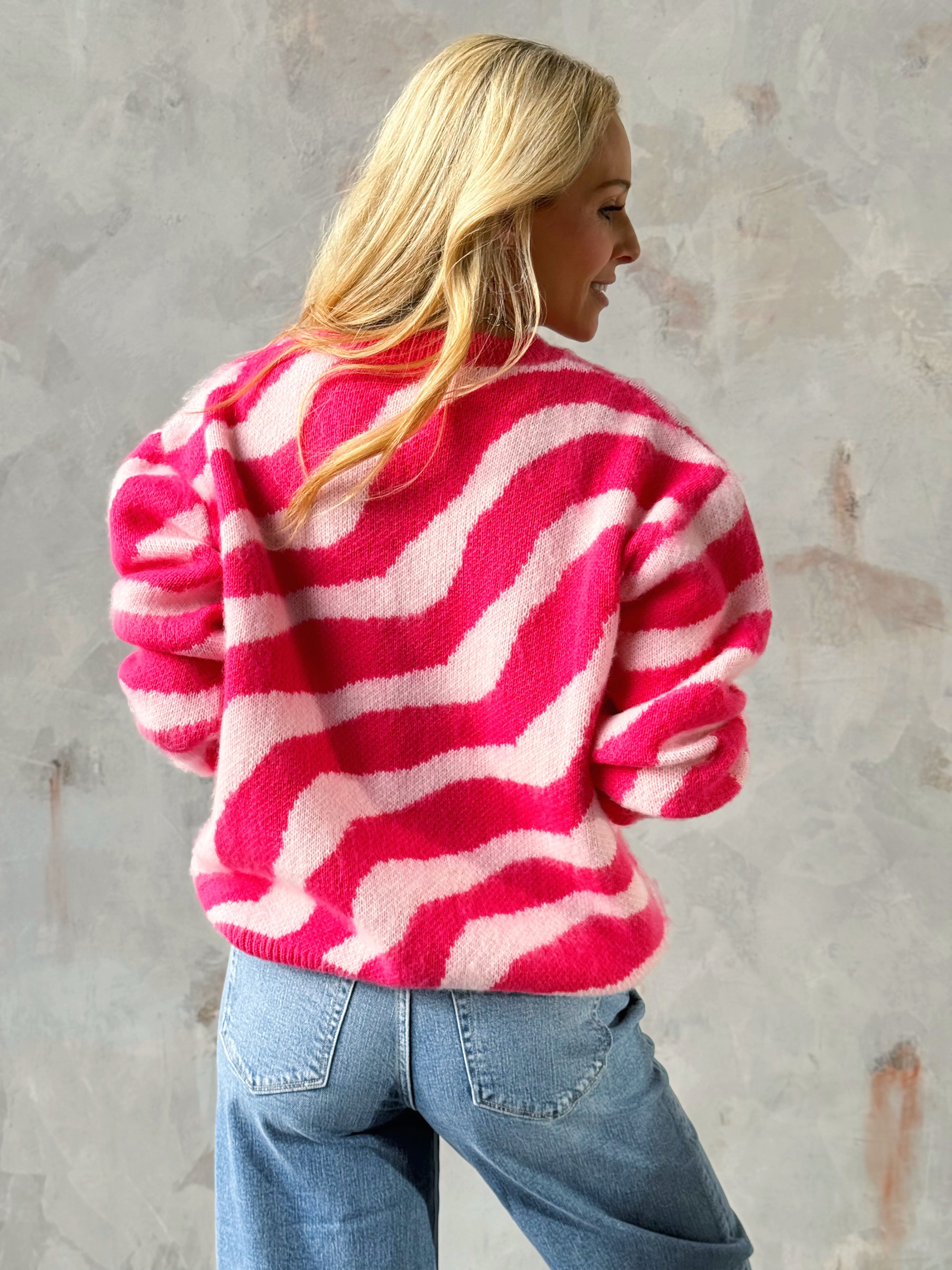 Justine Sweater - PINK - willows clothing SWEATER