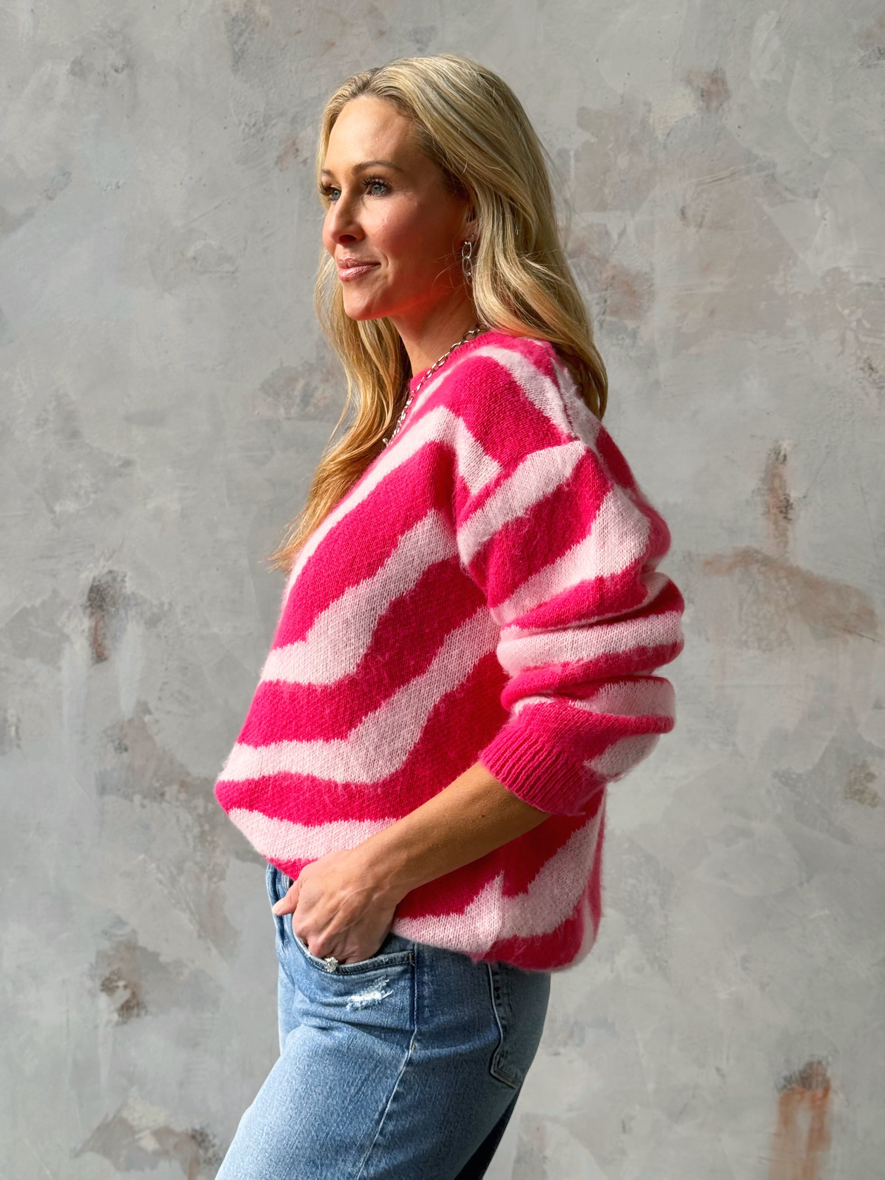 Justine Sweater - PINK - willows clothing SWEATER