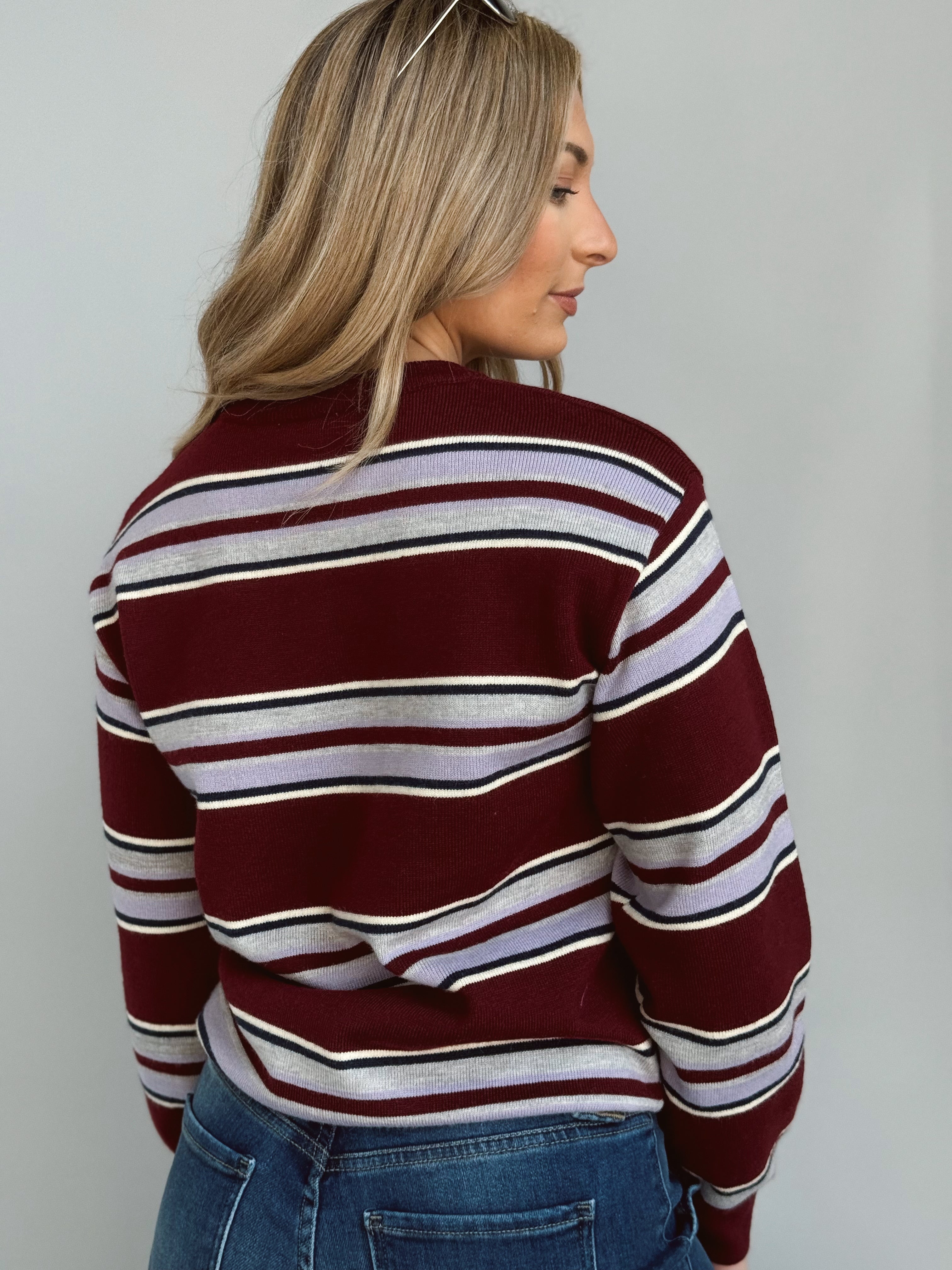 Karmen Sweater - BURGUNDY - willows clothing SWEATER