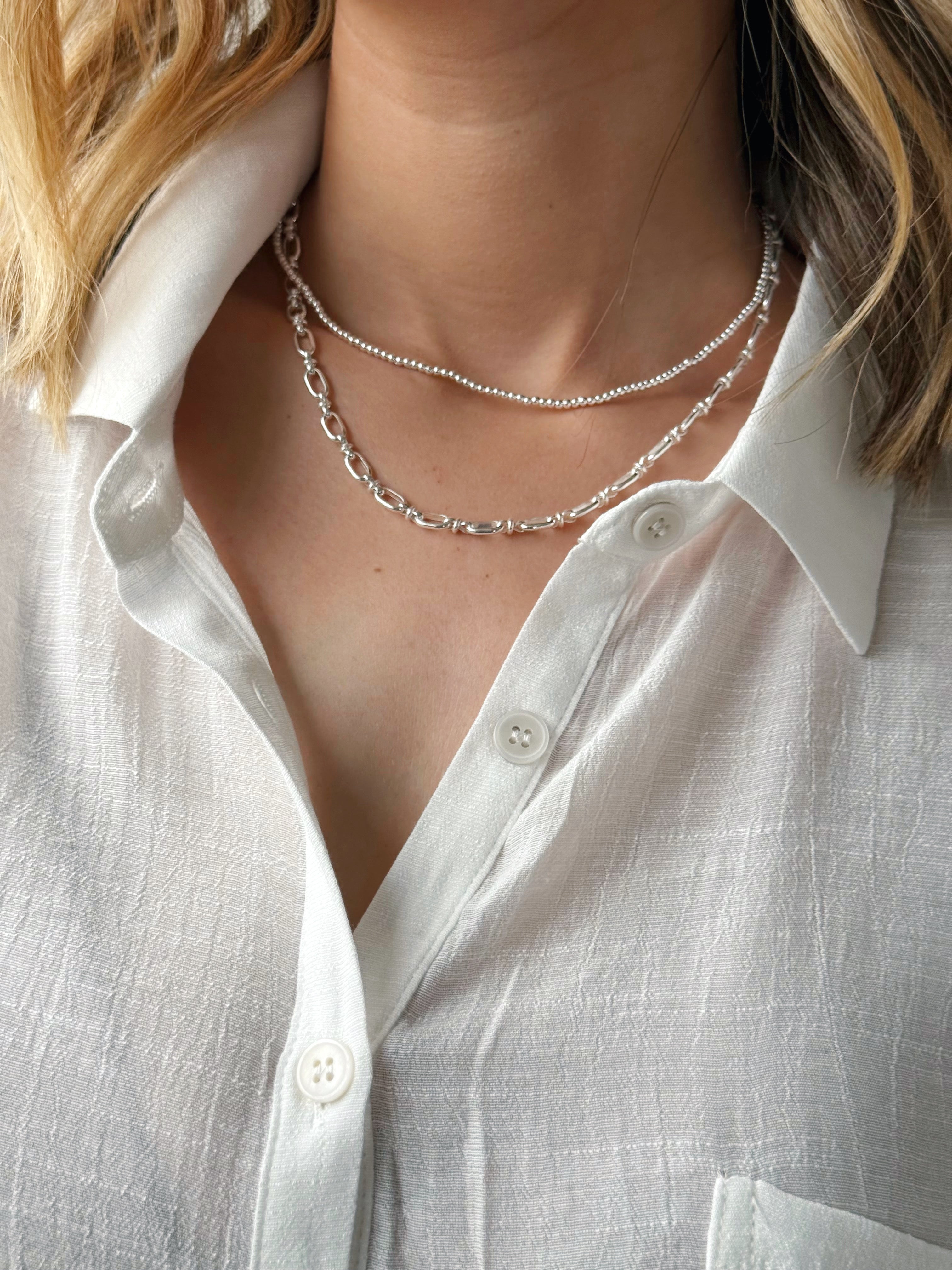 Kaya Layered Necklace - SILVER - willows clothing NECKLACE