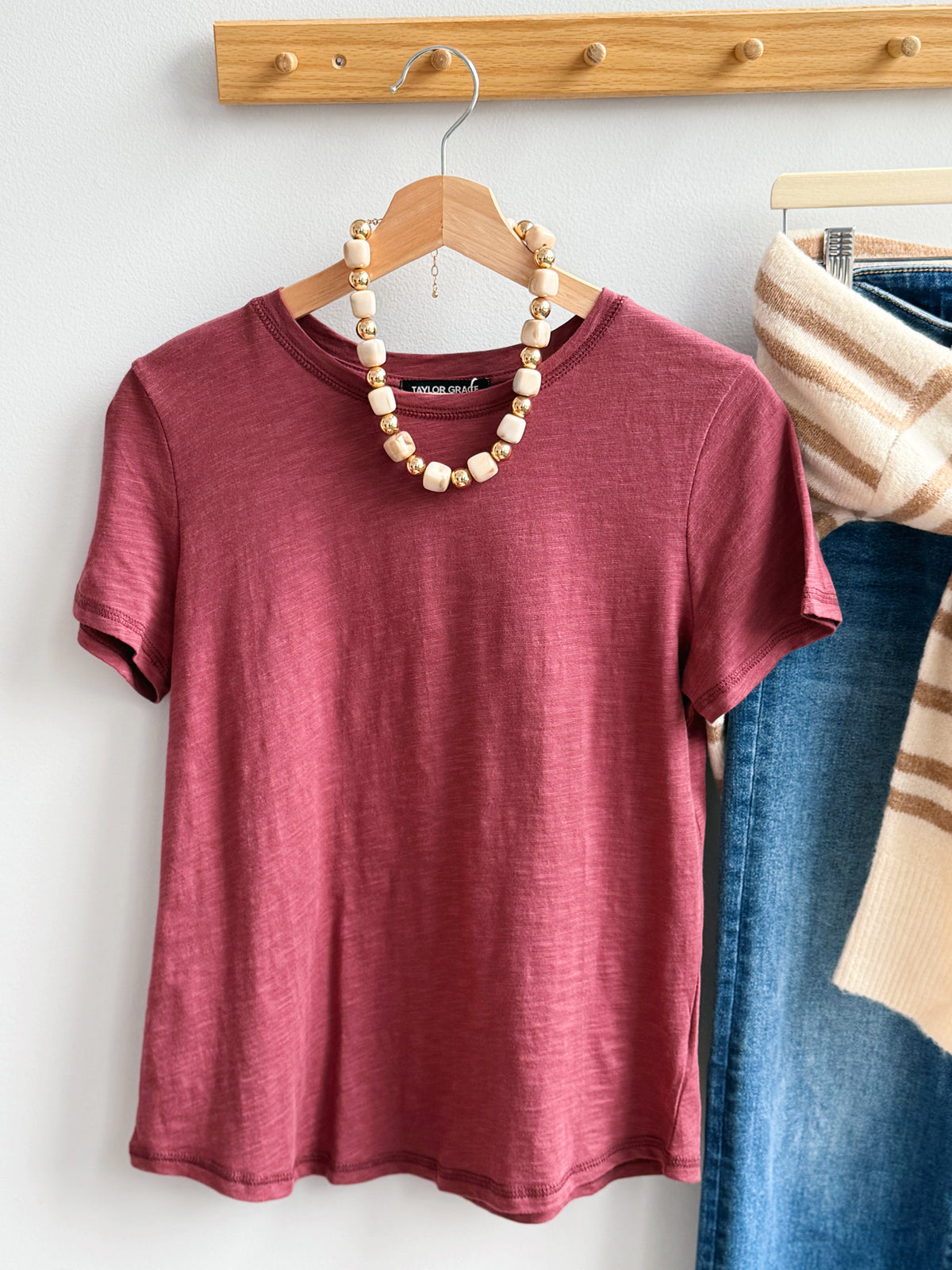 Keller Tee - RED BROWN - willows clothing S/S SHIRT