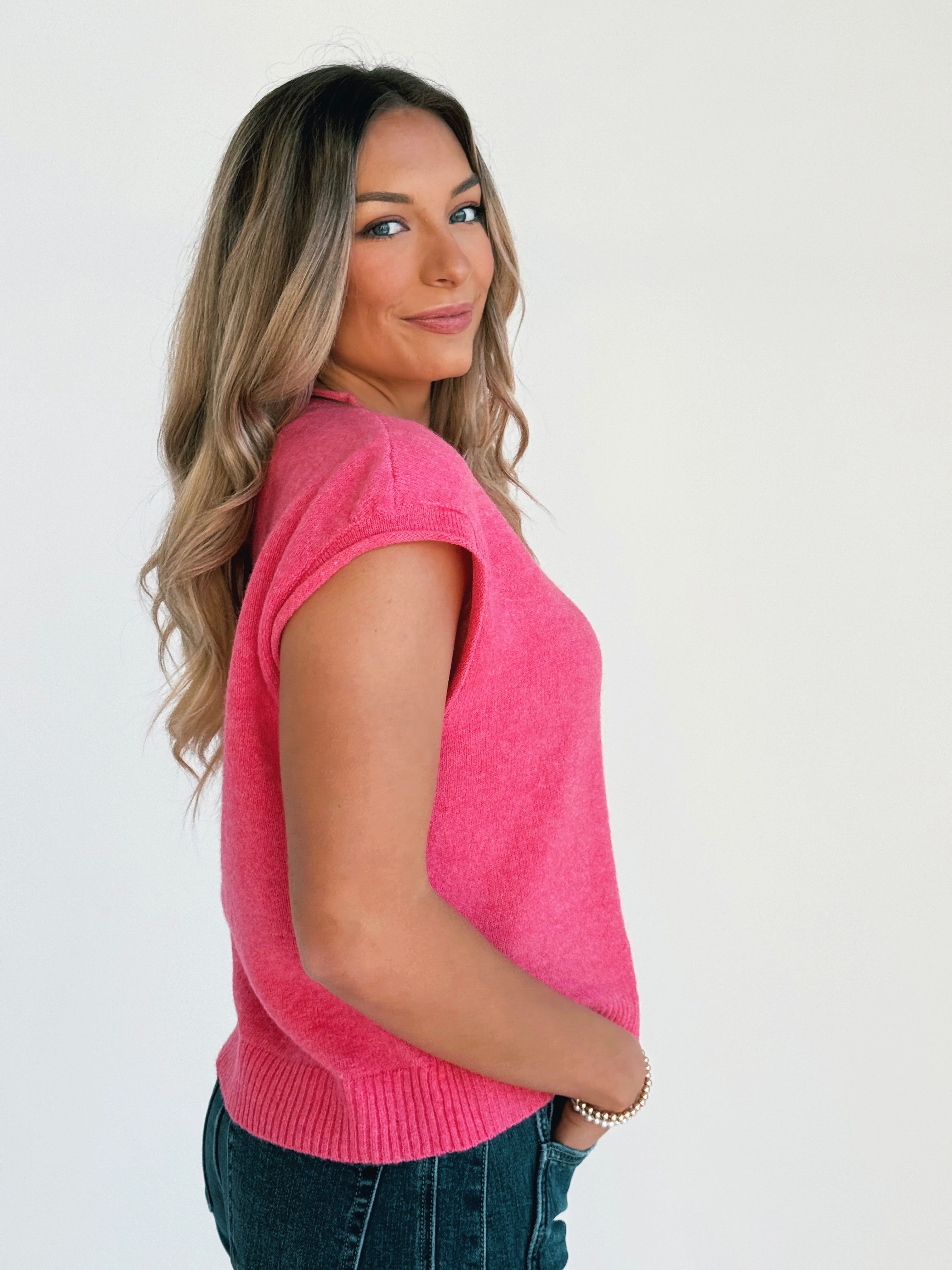 Kendall Cardigan - BUBBLEGUM - willows clothing SWEATER