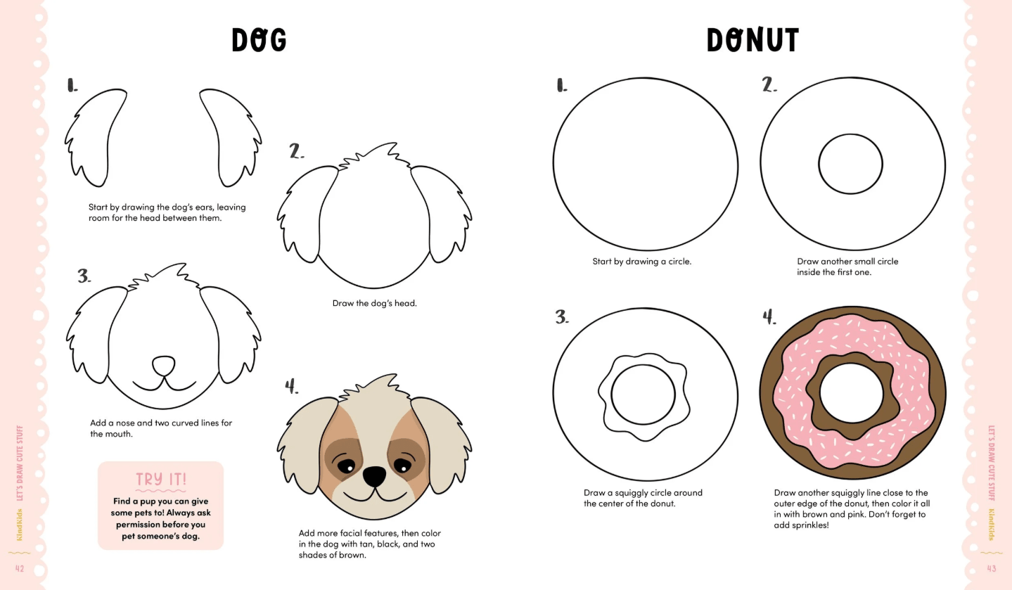 KindKids Let's Draw Cute Stuff Book - willows clothing Gifts