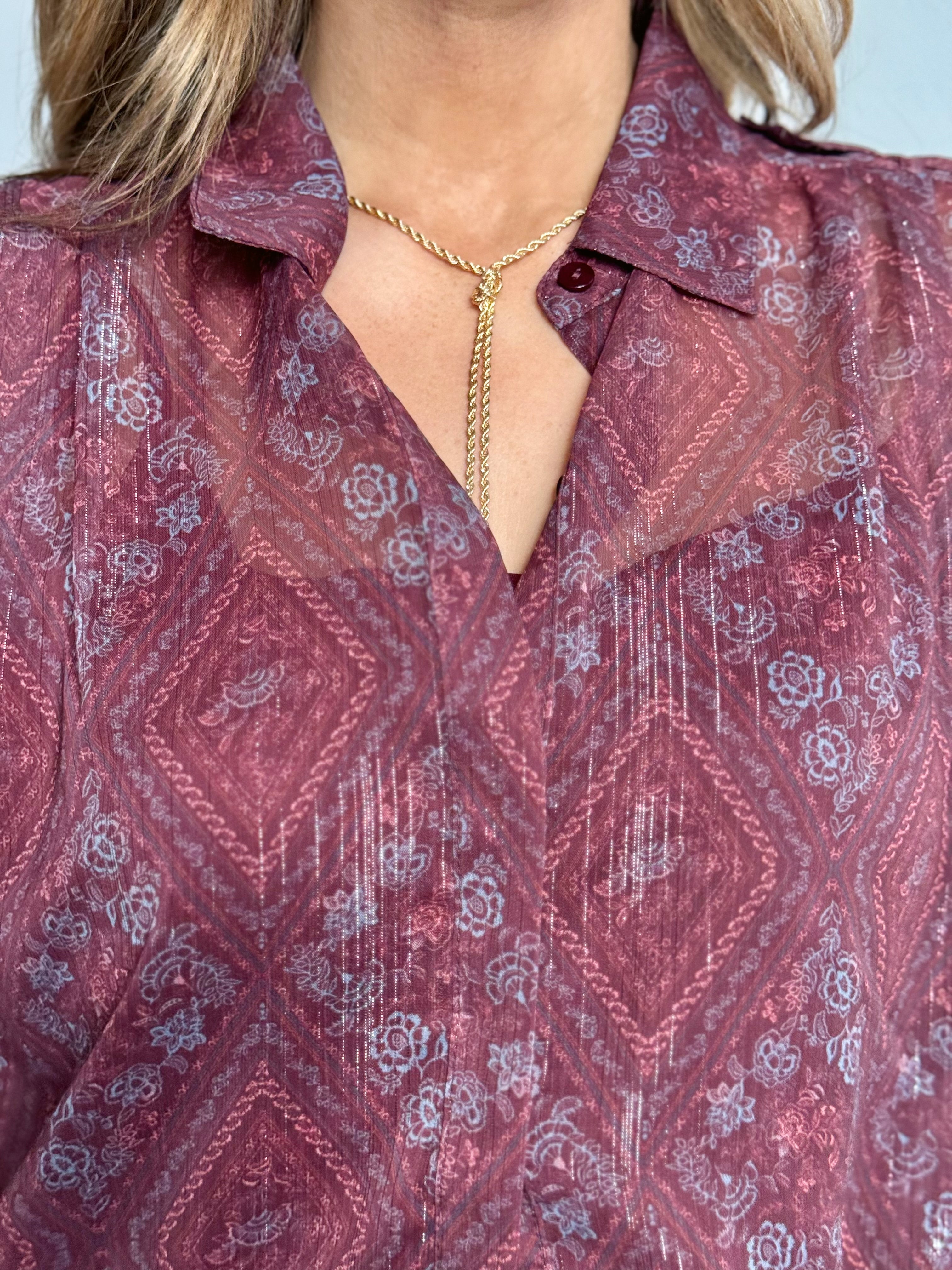 Knotted Lasso Necklace - GOLD - willows clothing NECKLACE