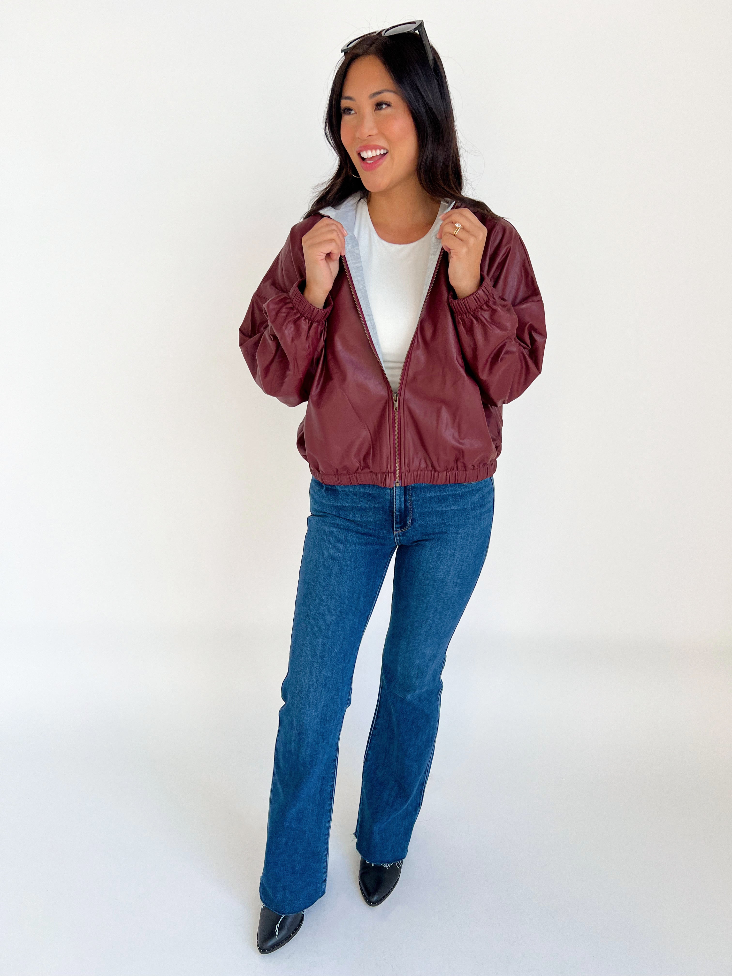 Kristen Jacket - WINE - willows clothing JACKET