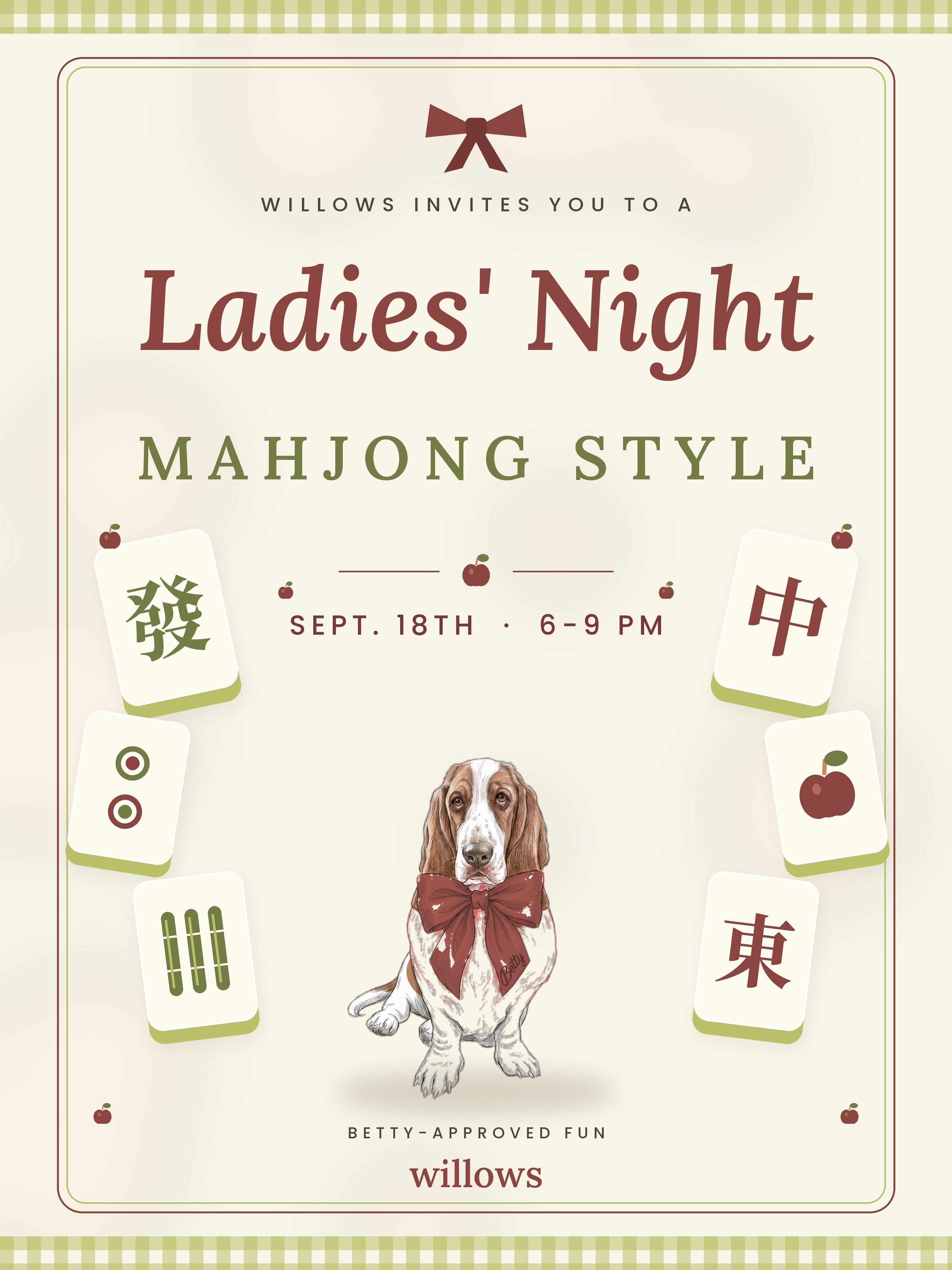 Ladies' Night Mahjong Style - willows clothing