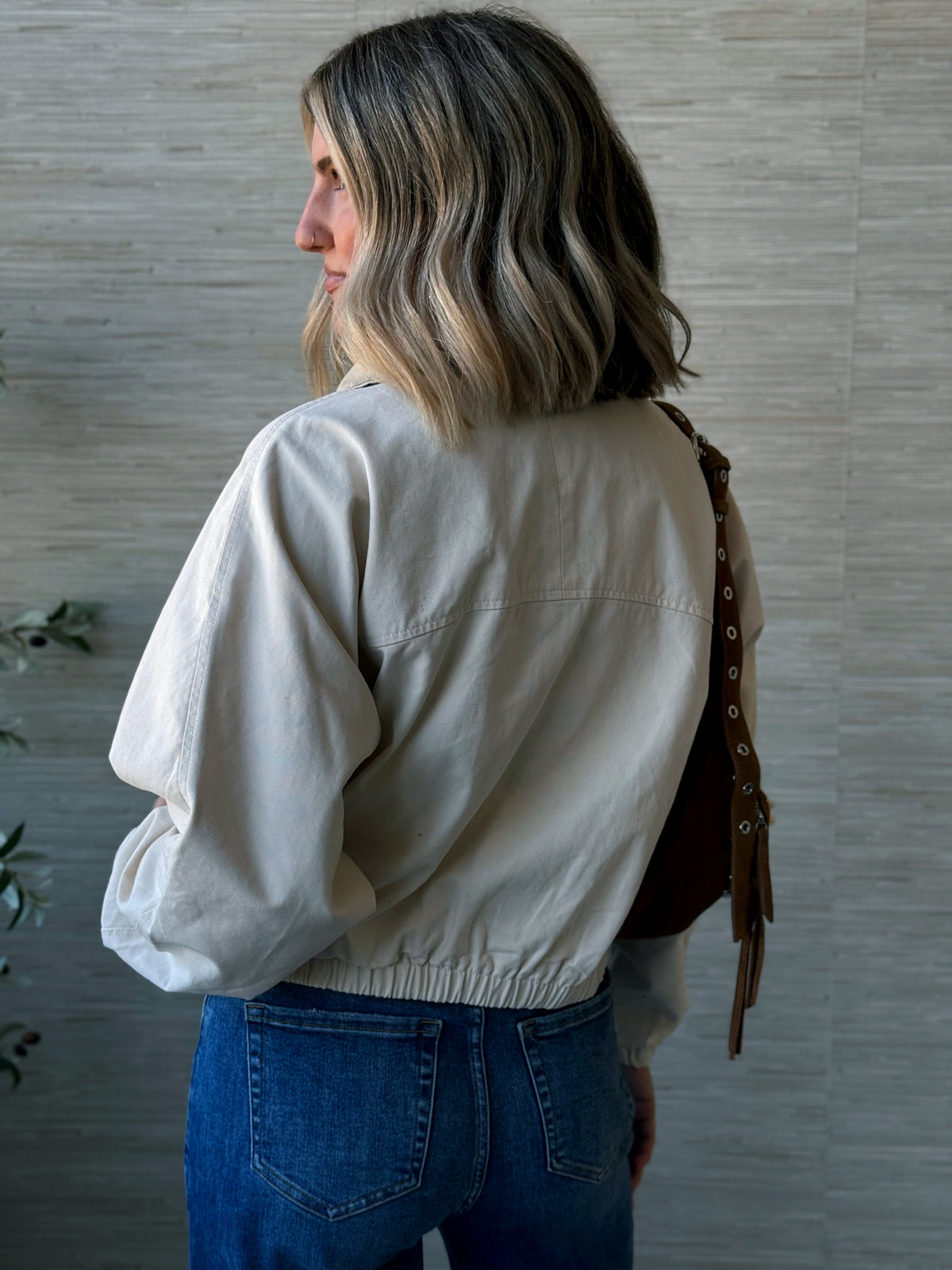 Lakyn Bomber Jacket - ECRU - willows clothing JACKET