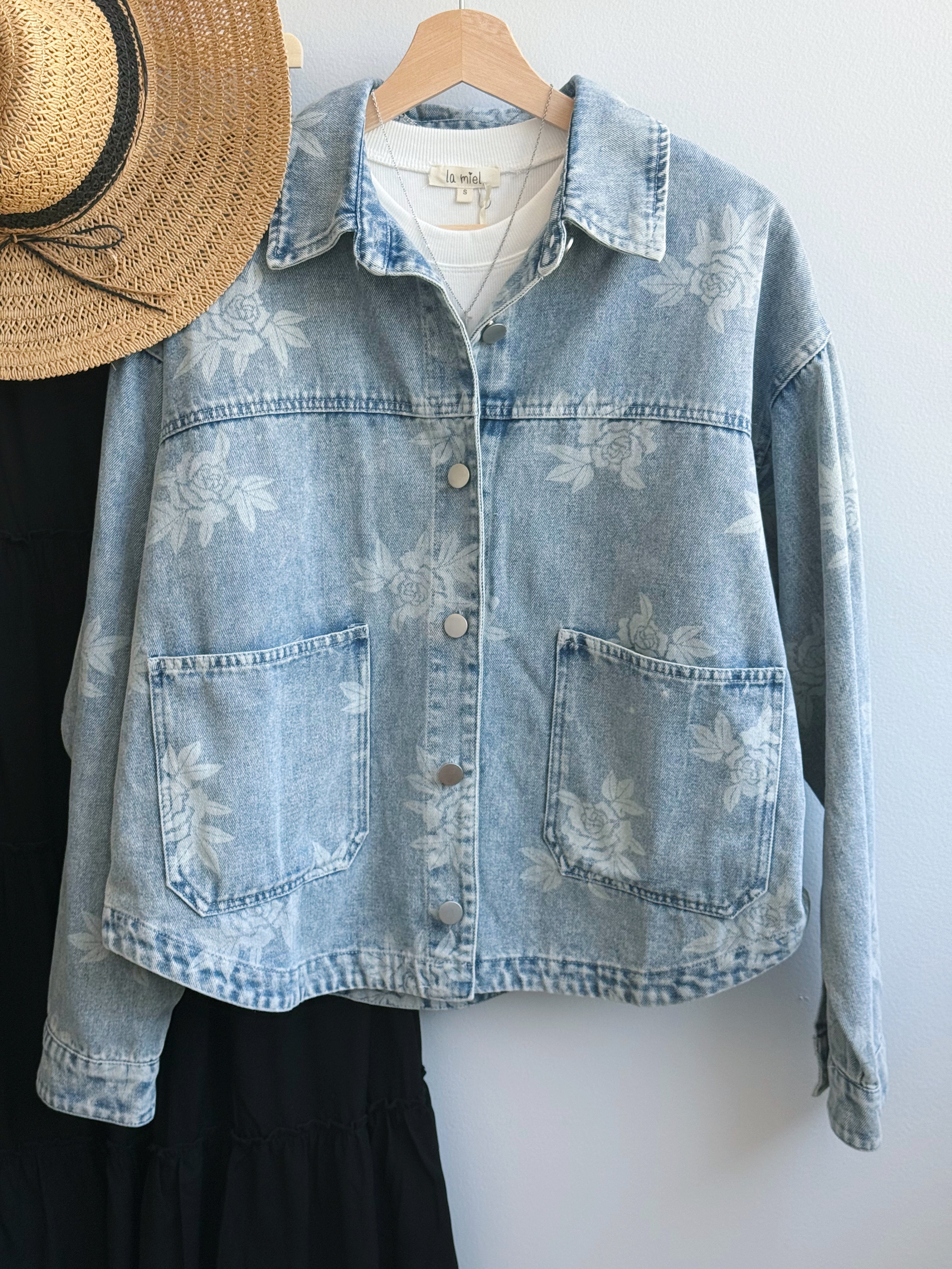 Lancey Denim Jacket - DENIM - willows clothing DENIM JACKET