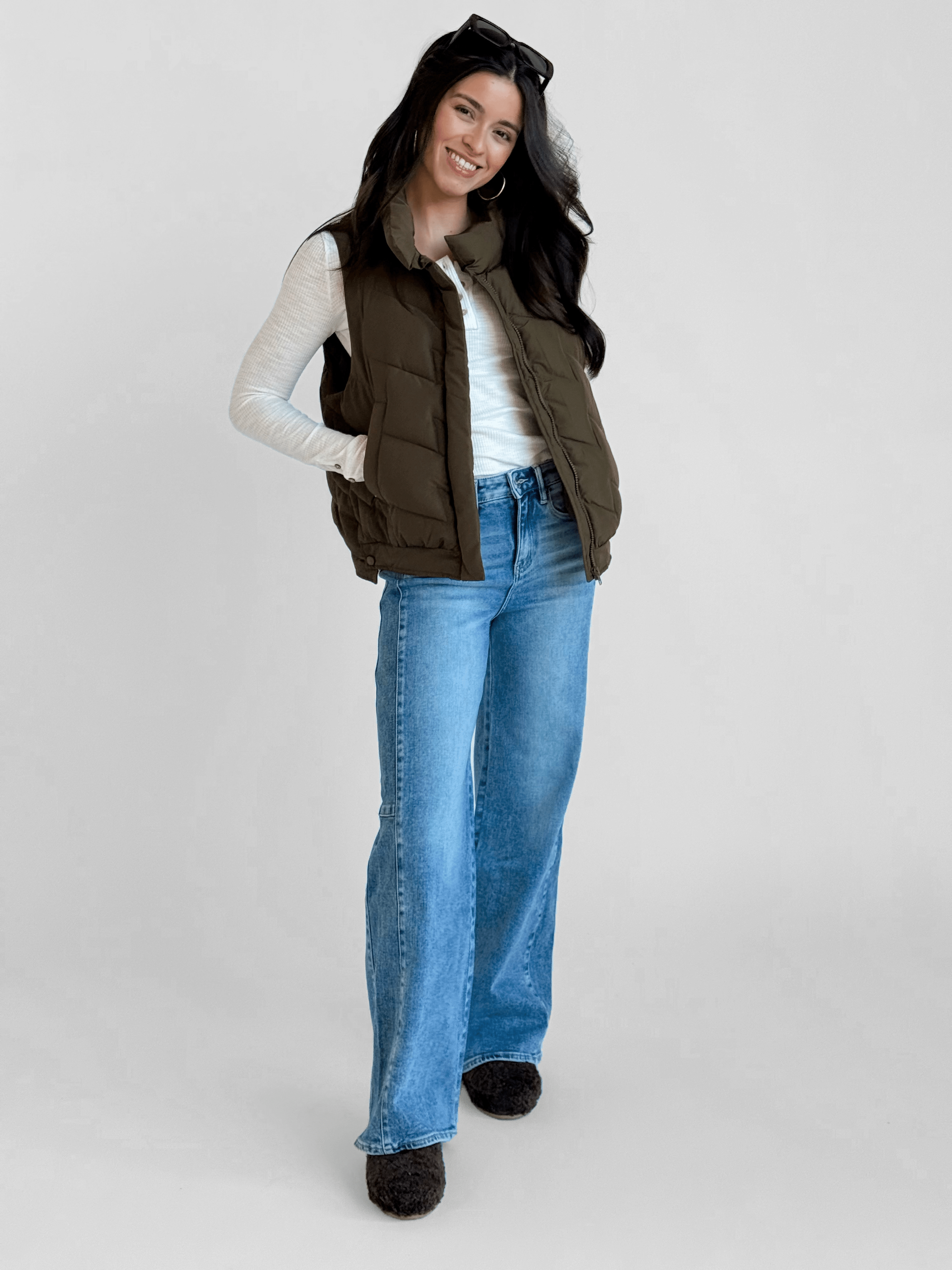 Leah Henley Long Sleeve - IVORY - willows clothing L/S SHIRT