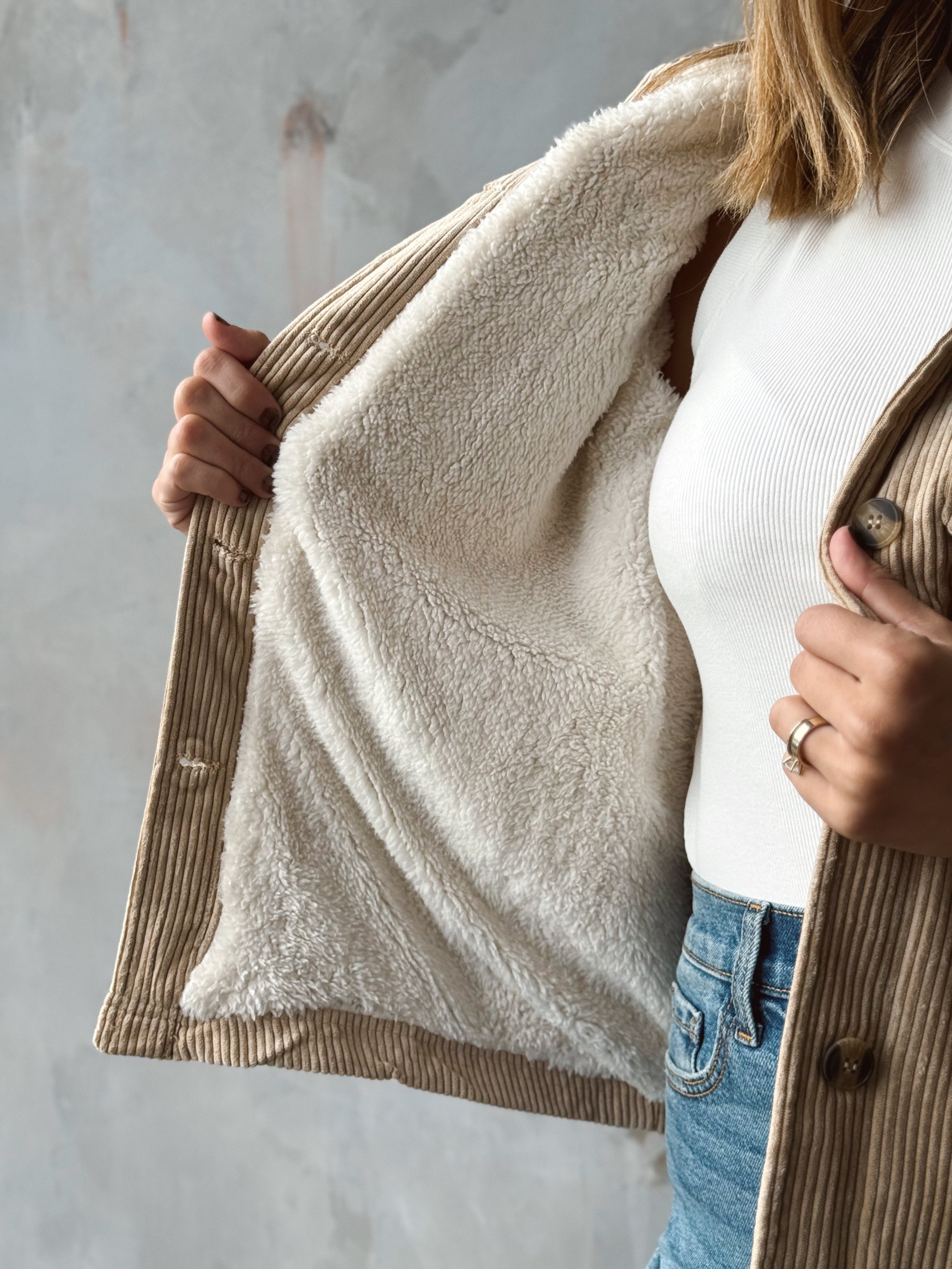 Lee Ann Shacket - BEIGE - willows clothing JACKET