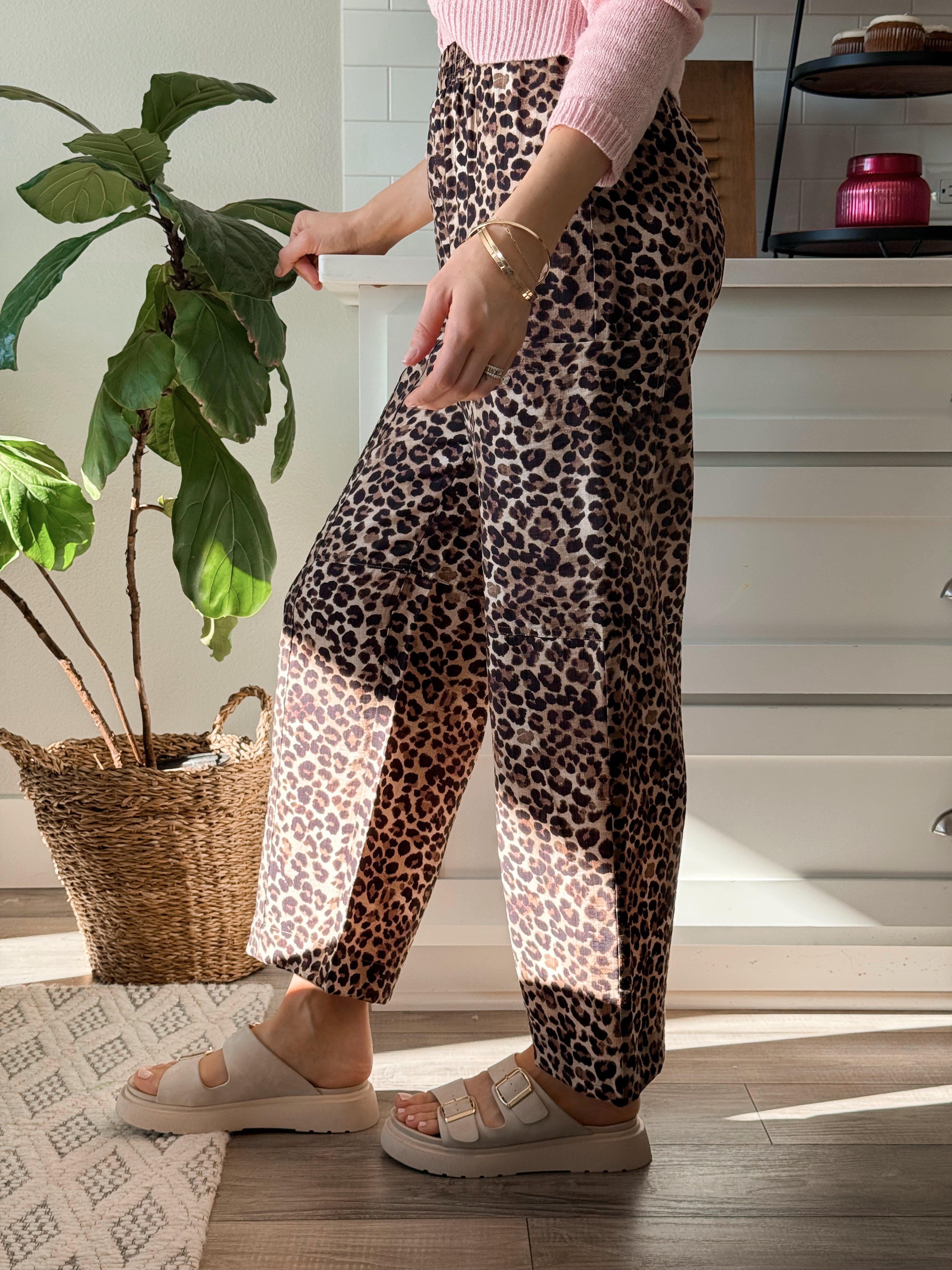 Lenny Pants - LEOPARD - willows clothing PANTS