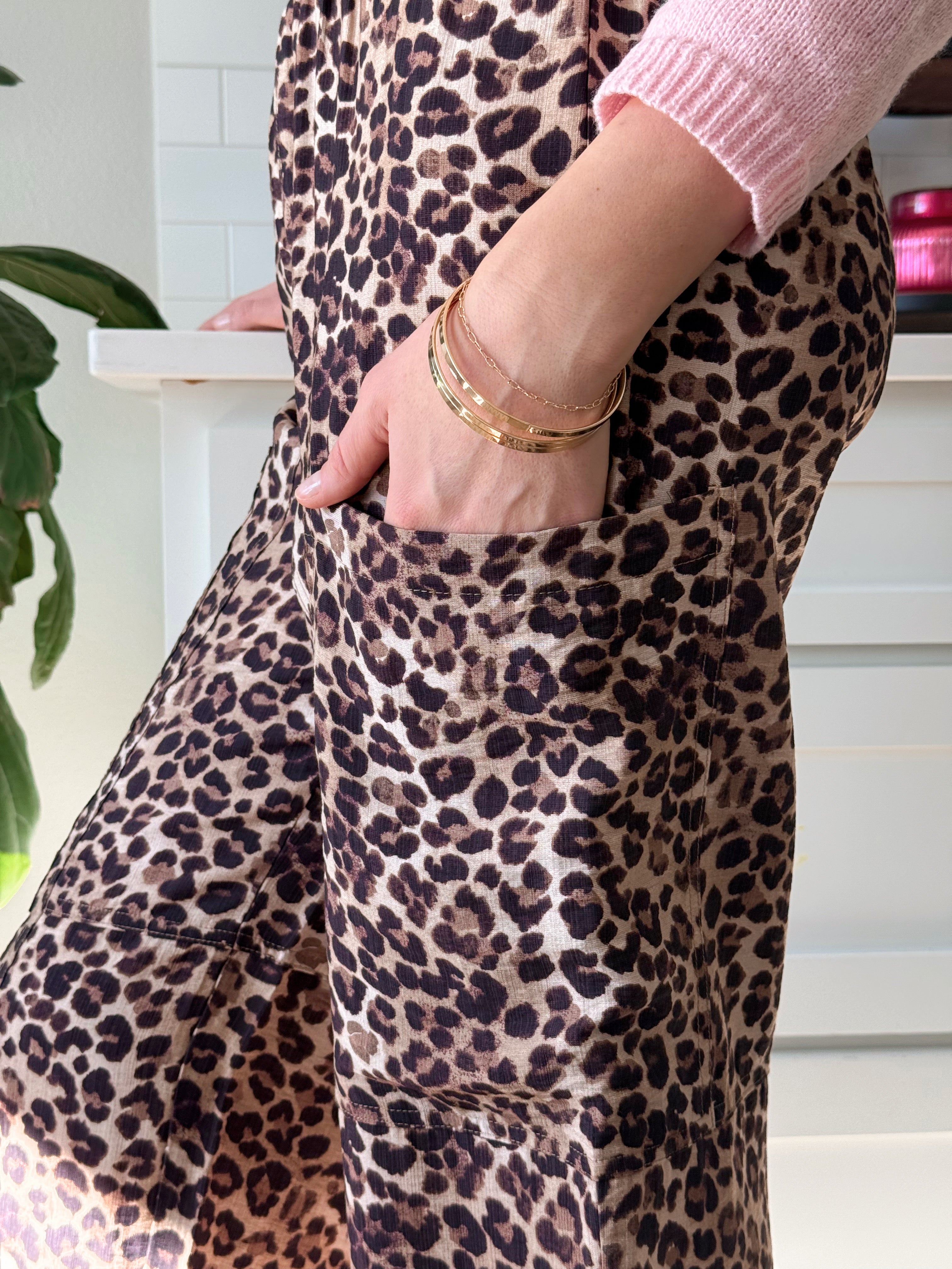 Lenny Pants - LEOPARD - willows clothing PANTS