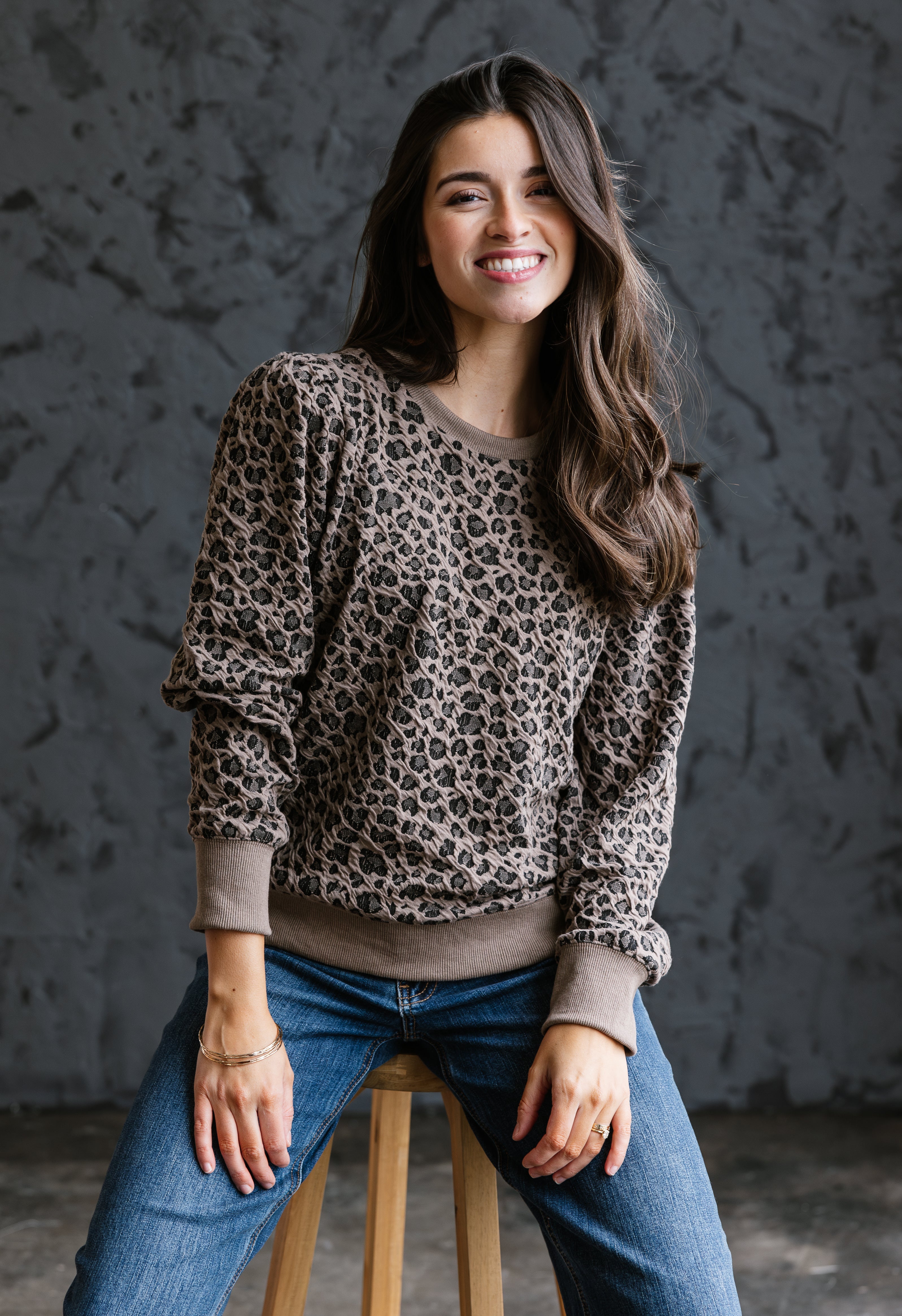 Lesley Sweatshirt - MOCHA - willows clothing SWEATSHIRT