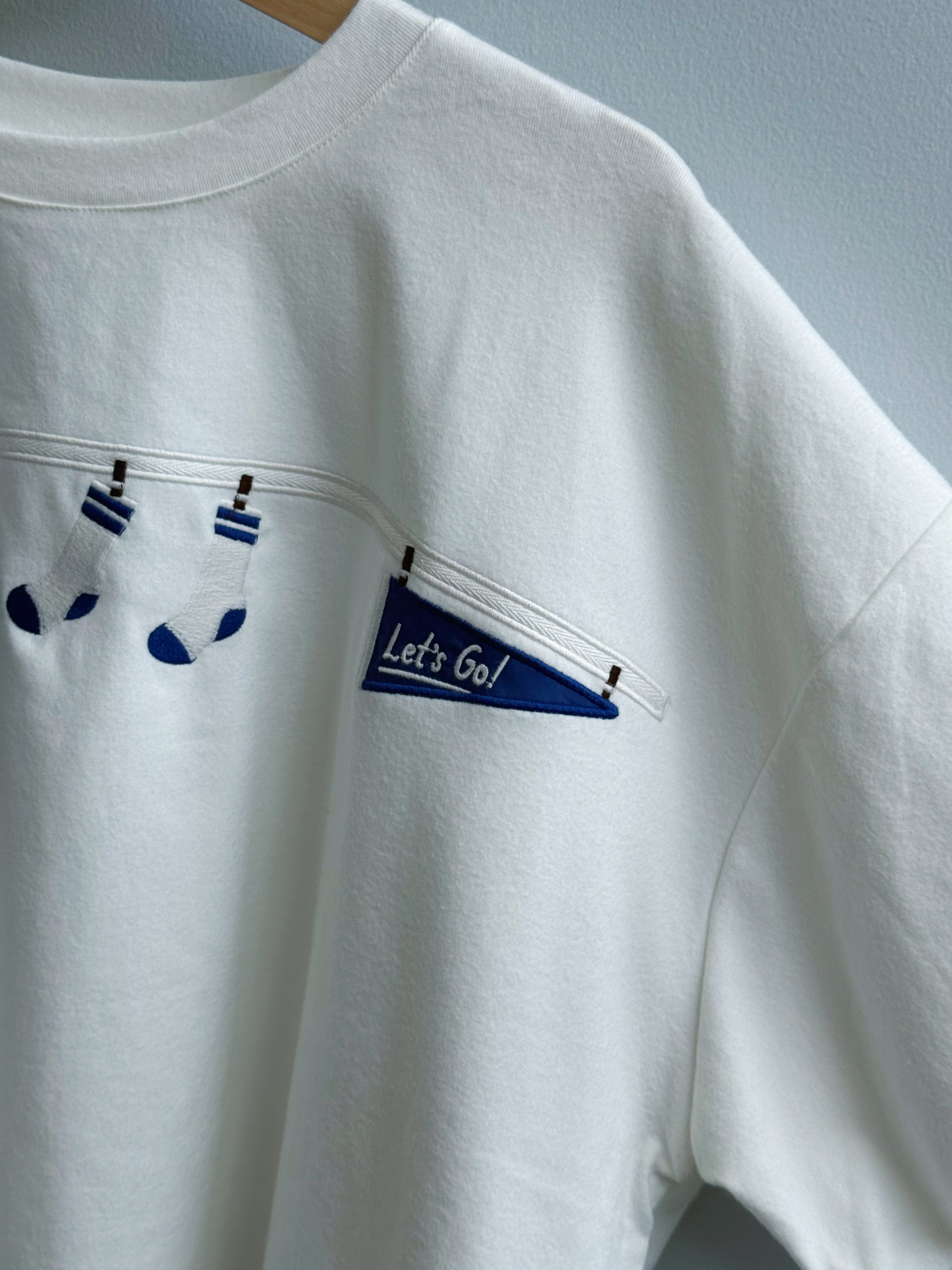 Let's Go Team Tee - WHITE/BLUE - willows clothing S/S SHIRT