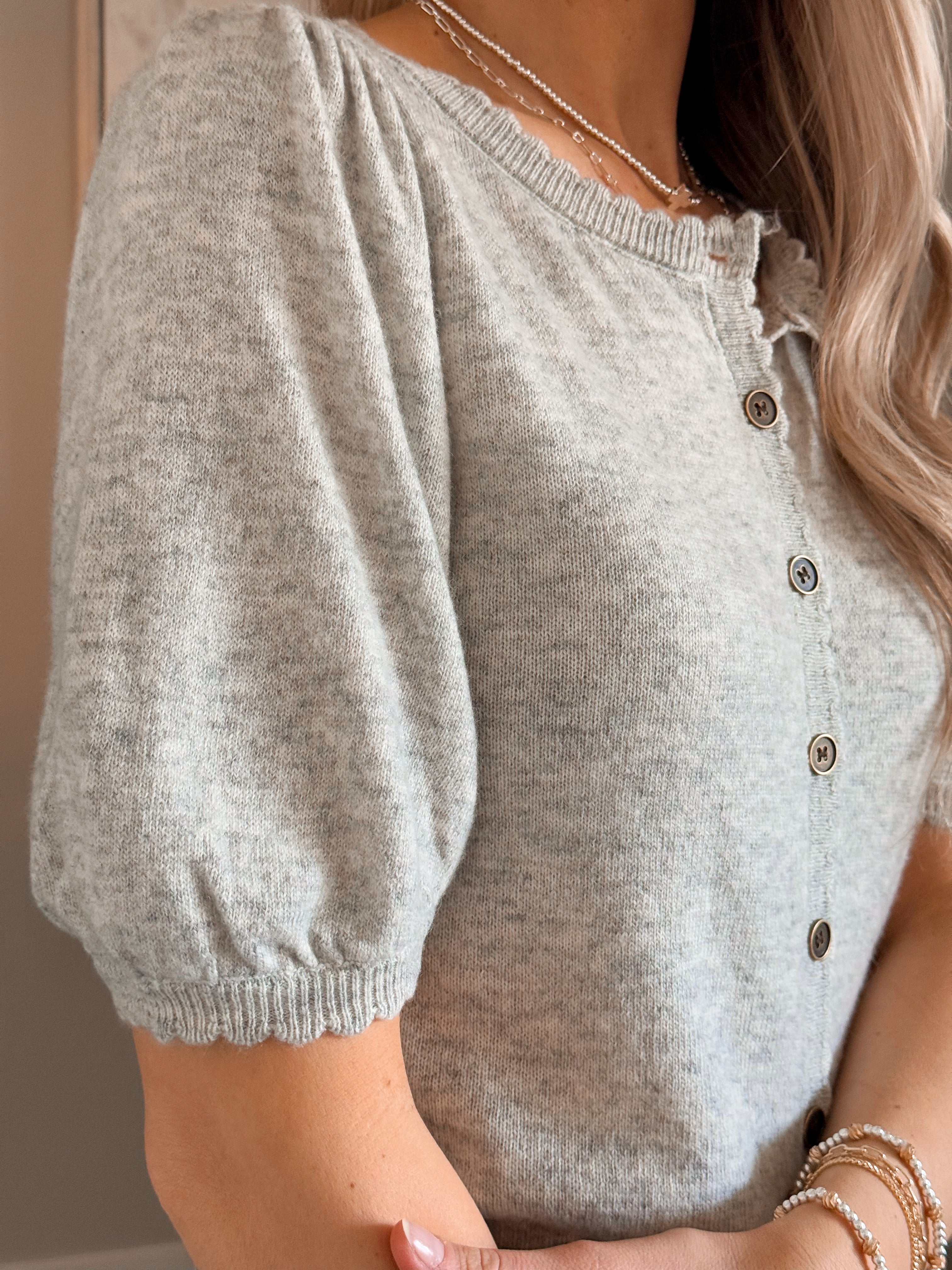 Like Honey Cardigan - HEATHER GREY - willows clothing Cardigan