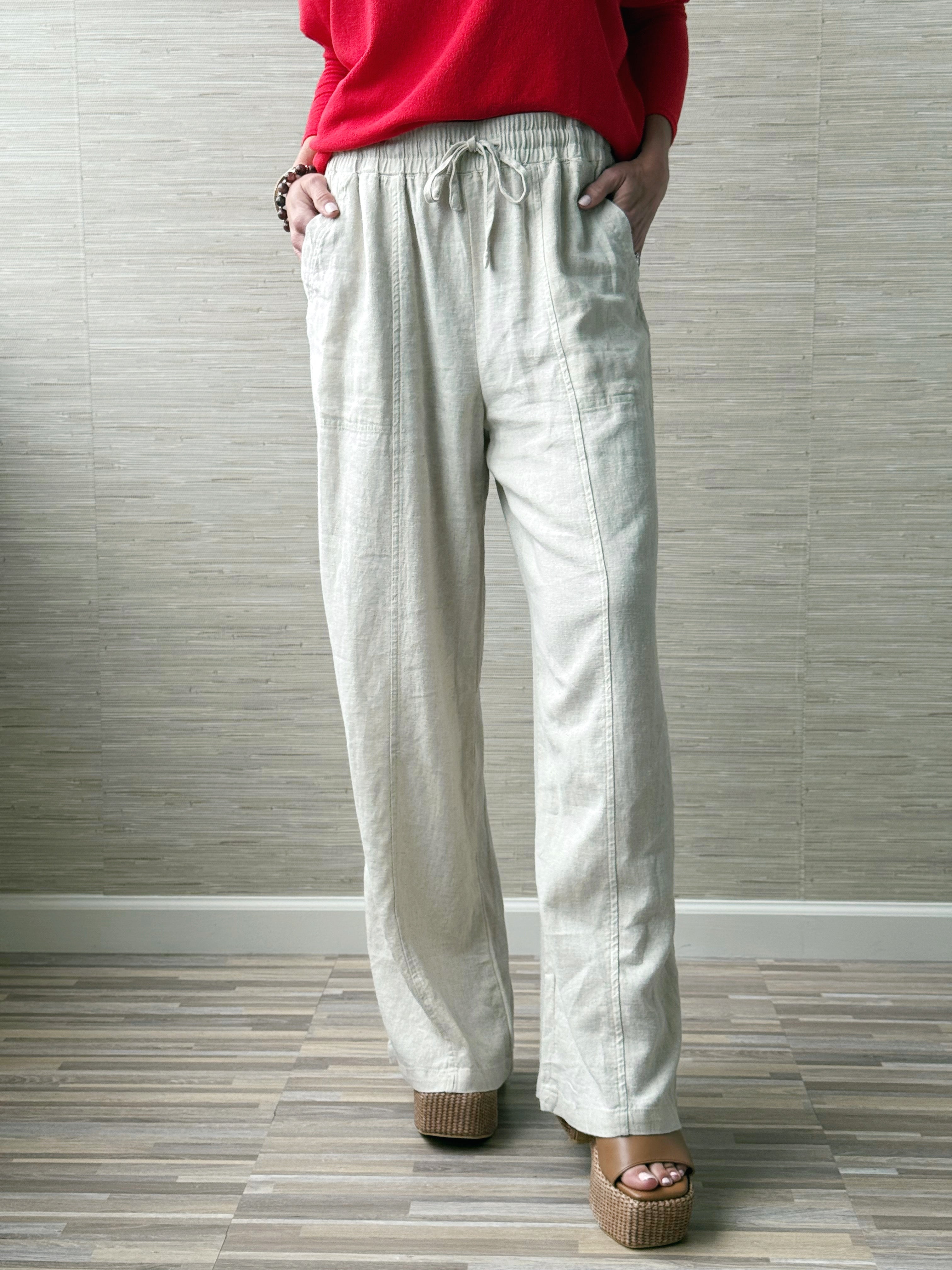 Lillian Pants - OATMEAL - willows clothing PANTS