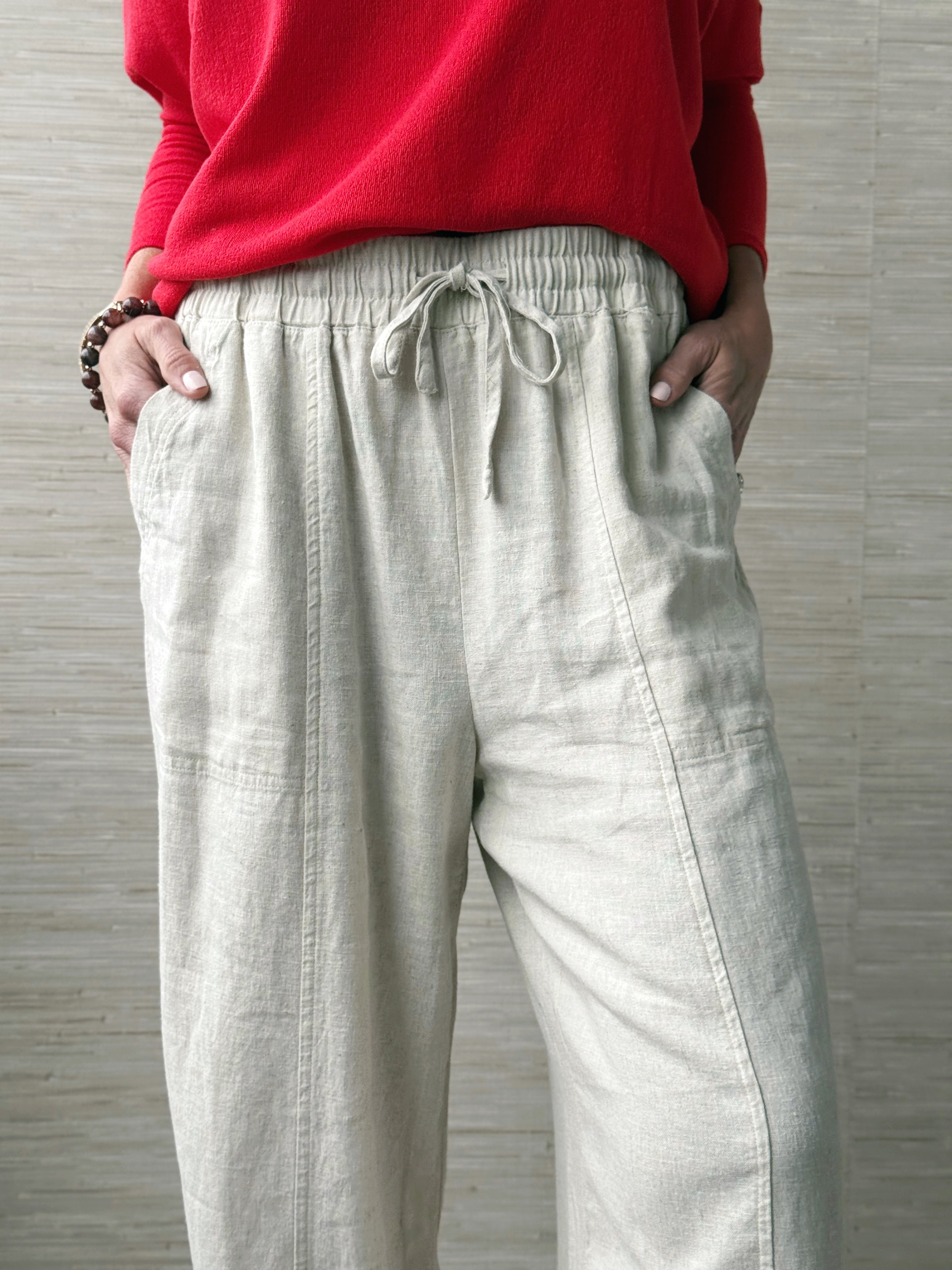 Lillian Pants - OATMEAL - willows clothing PANTS