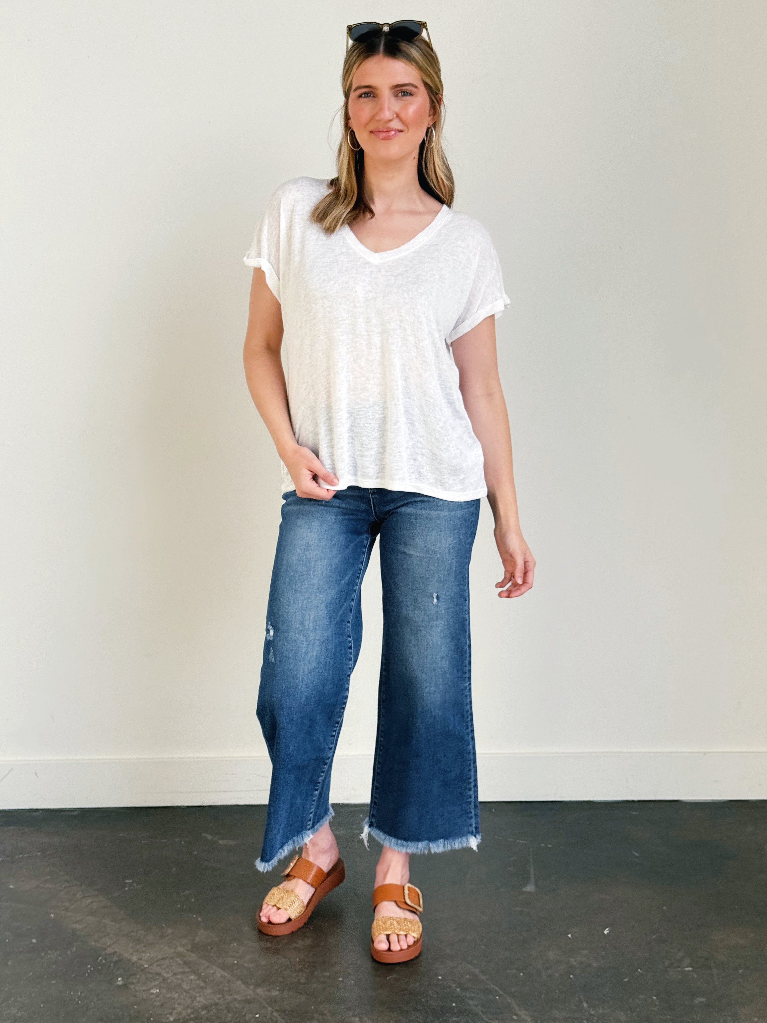 Lillie Tee - IVORY - willows clothing S/S SHIRT