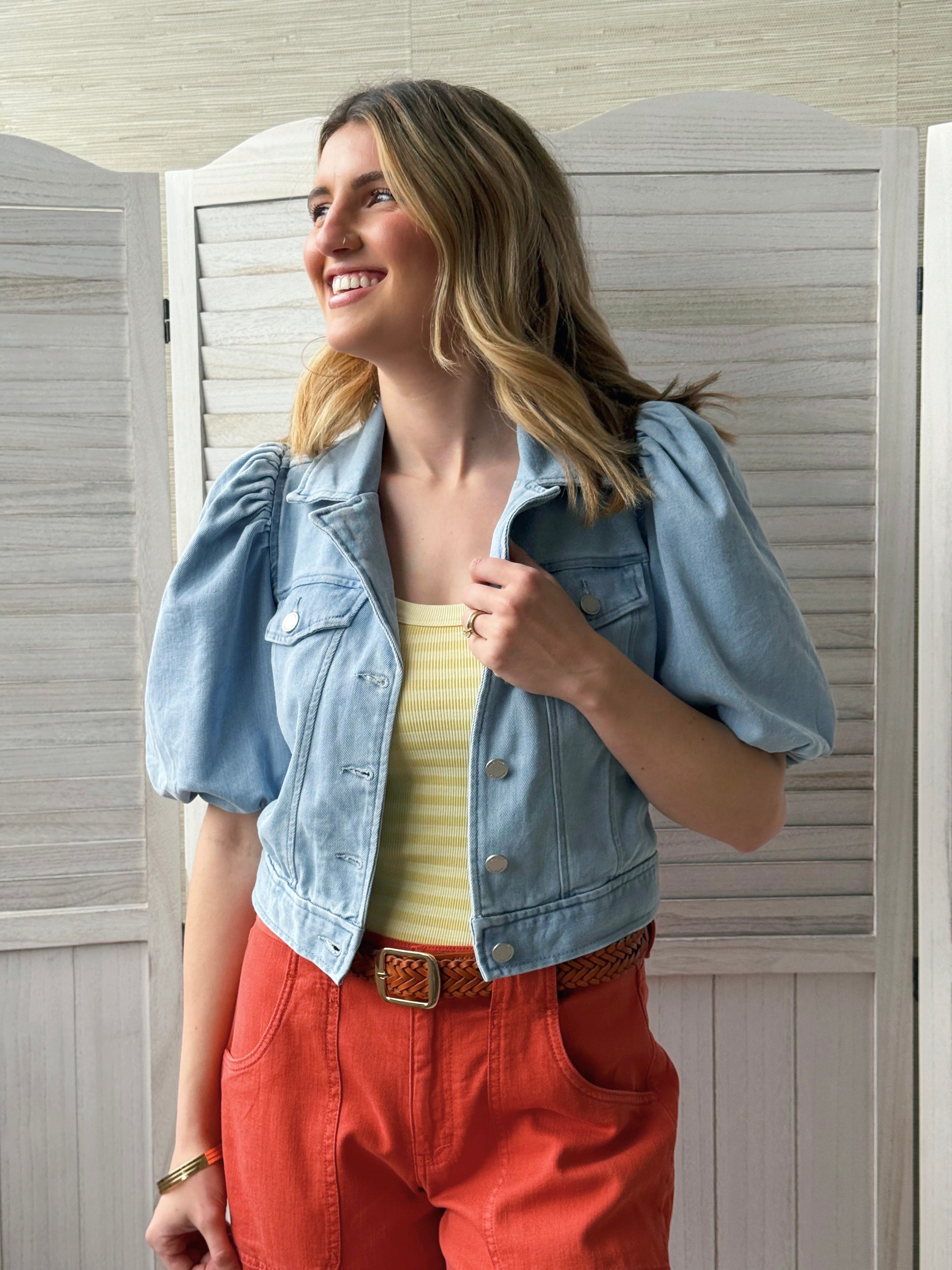 [LIVERPOOL] Belen Denim Jacket - MARINE SEA - willows clothing DENIM JACKET