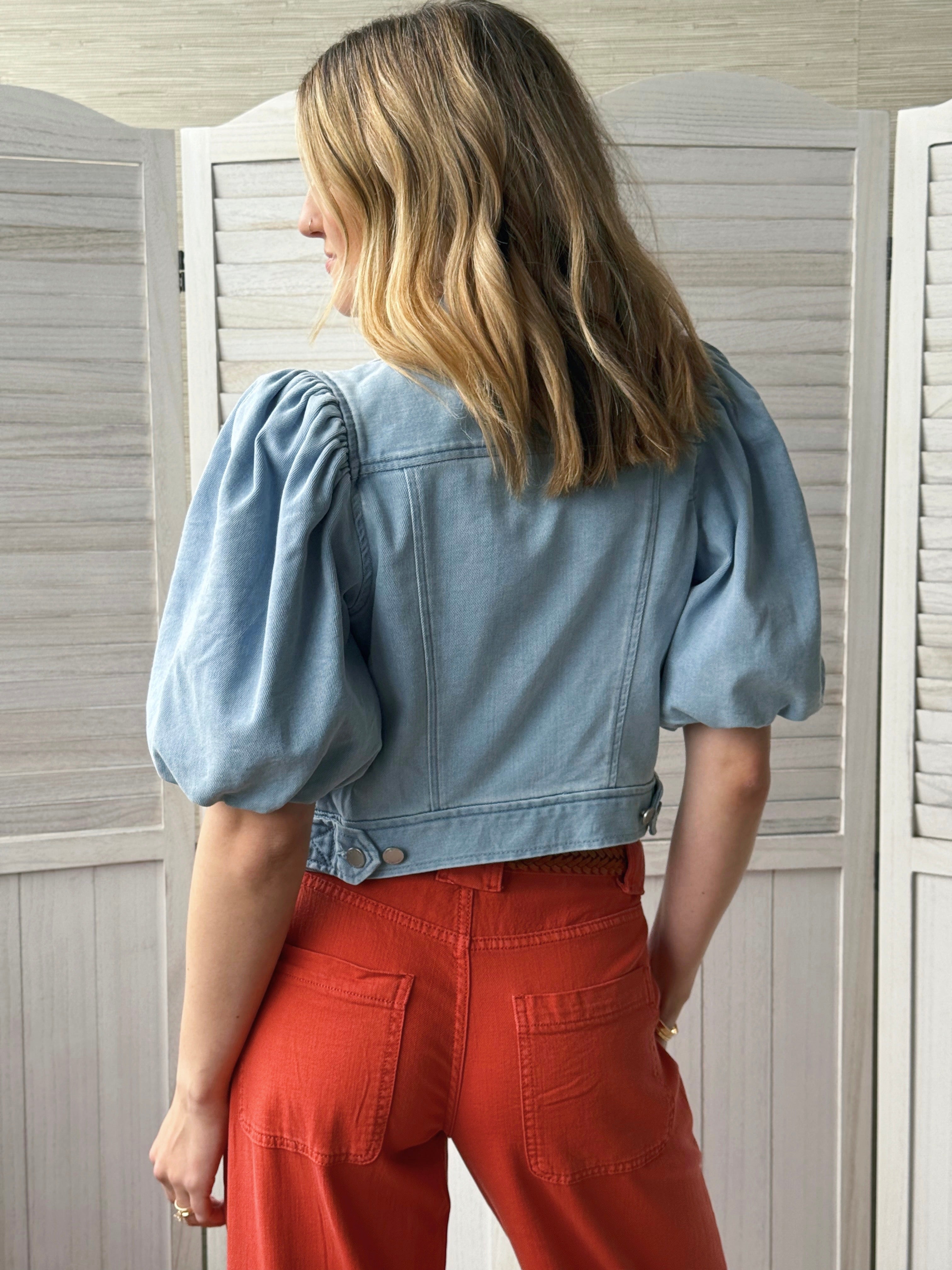 [LIVERPOOL] Belen Denim Jacket - MARINE SEA - willows clothing DENIM JACKET