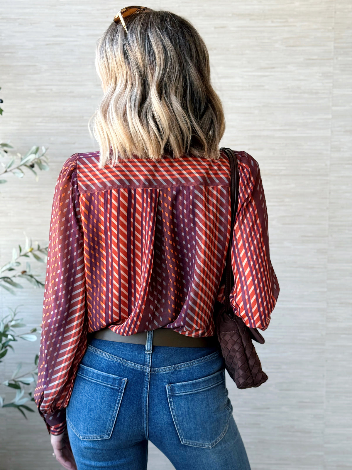[LIVERPOOL] Dancing Queen Blouse - BURGUNDY/RUST - willows clothing BLOUSE