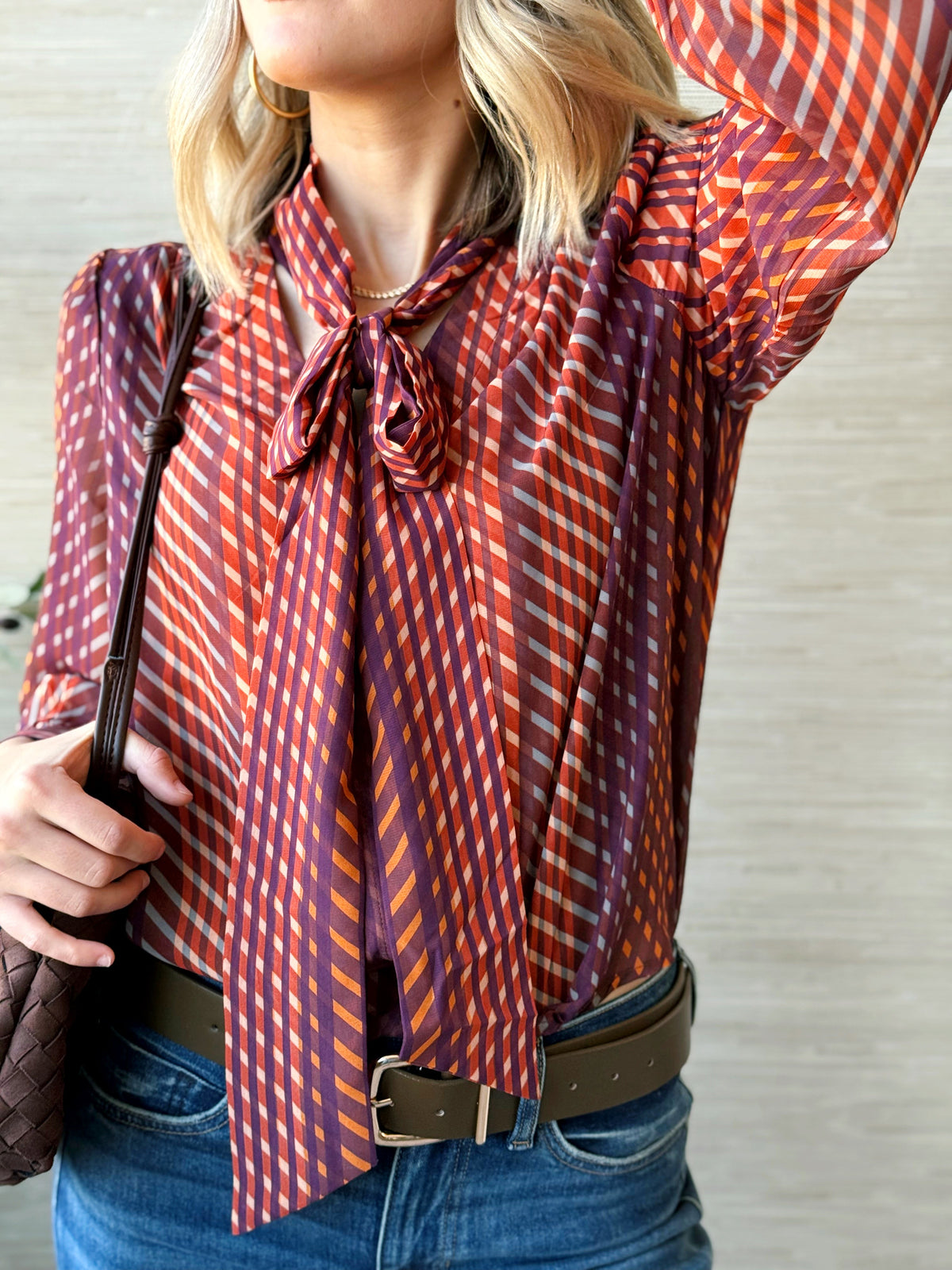 [LIVERPOOL] Dancing Queen Blouse - BURGUNDY/RUST - willows clothing BLOUSE
