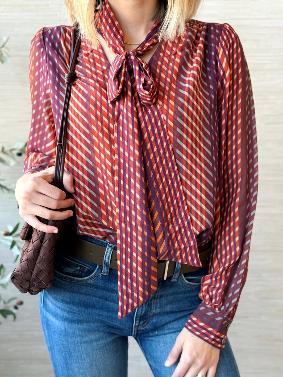 [LIVERPOOL] Dancing Queen Blouse - BURGUNDY/RUST - willows clothing BLOUSE