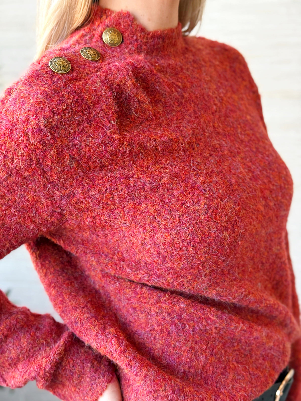 [LIVERPOOL] Elowyn Sweater - RUST MULTI - willows clothing SWEATER