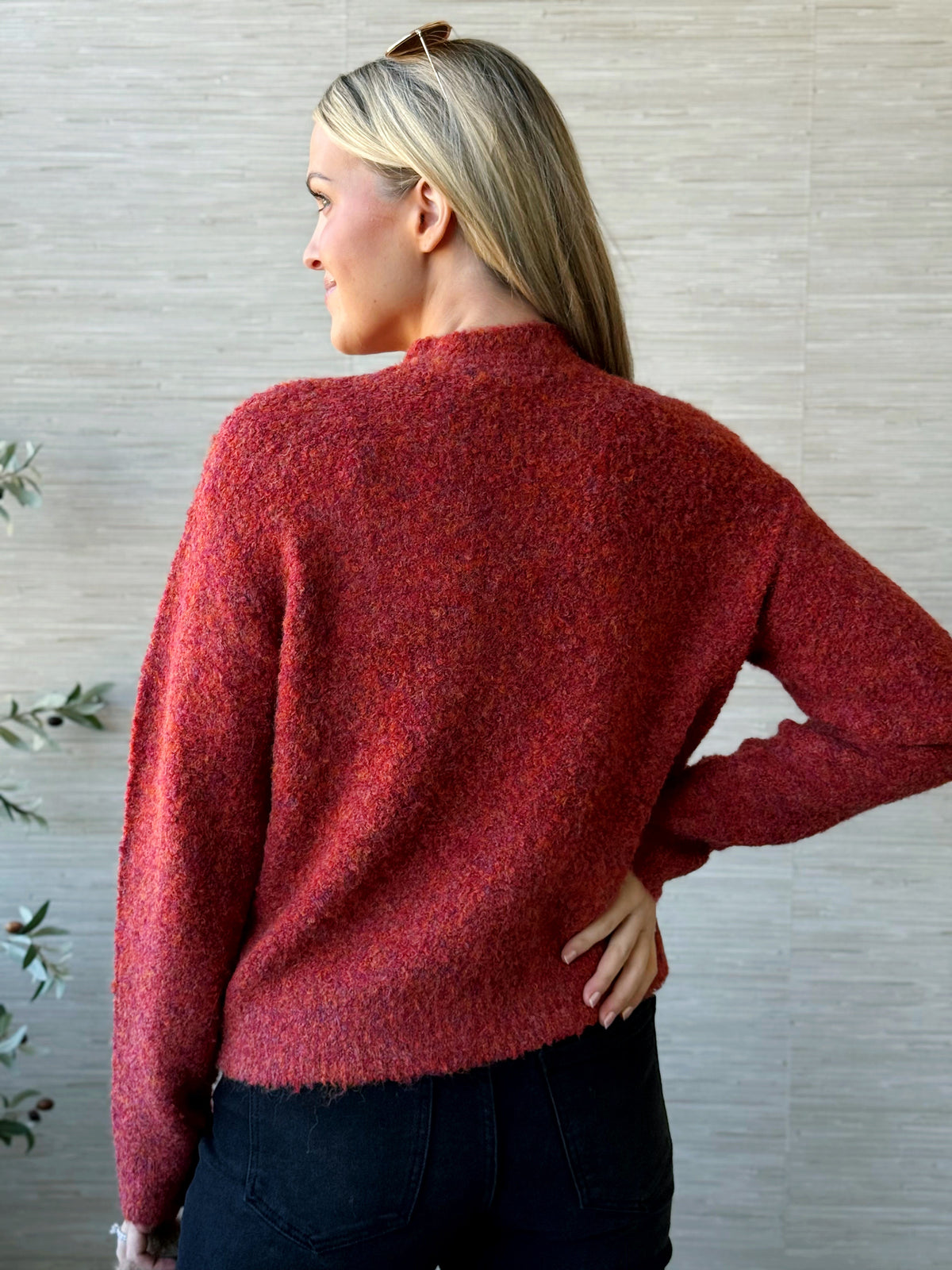 [LIVERPOOL] Elowyn Sweater - RUST MULTI - willows clothing SWEATER