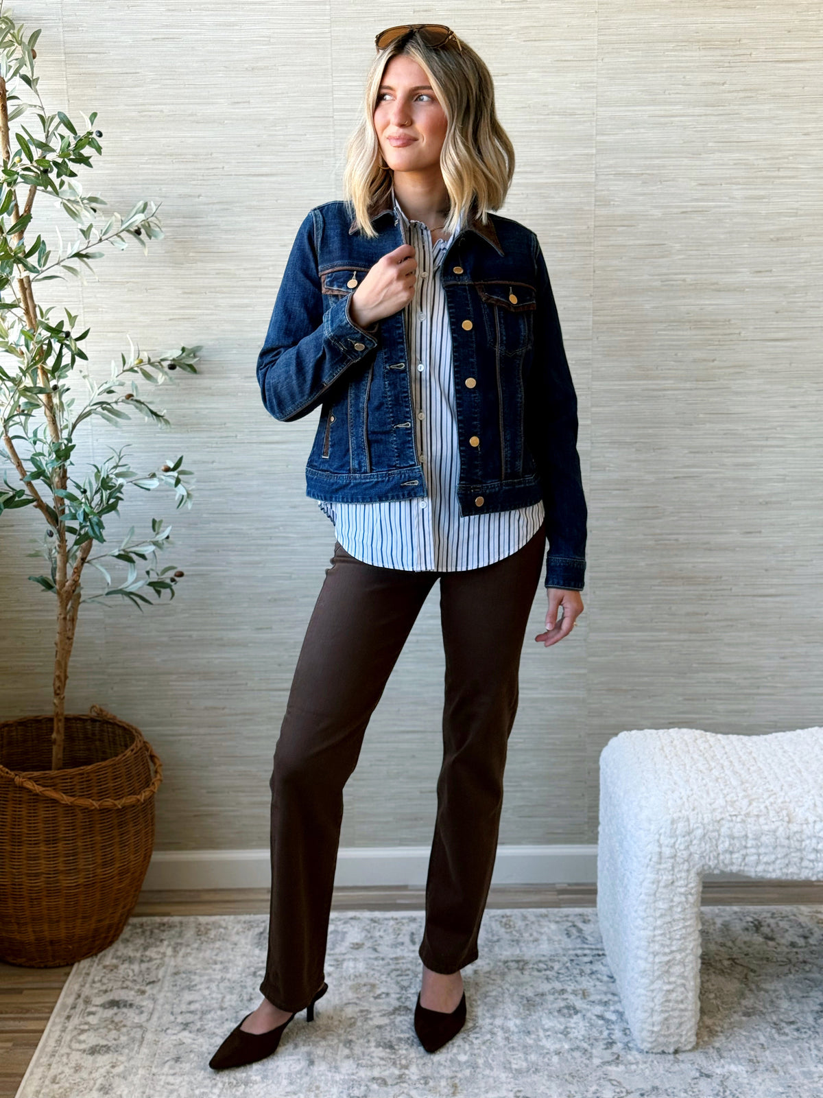 [LIVERPOOL] Jeyda Denim Jacket - RIVERWALK - willows clothing DENIM JACKET
