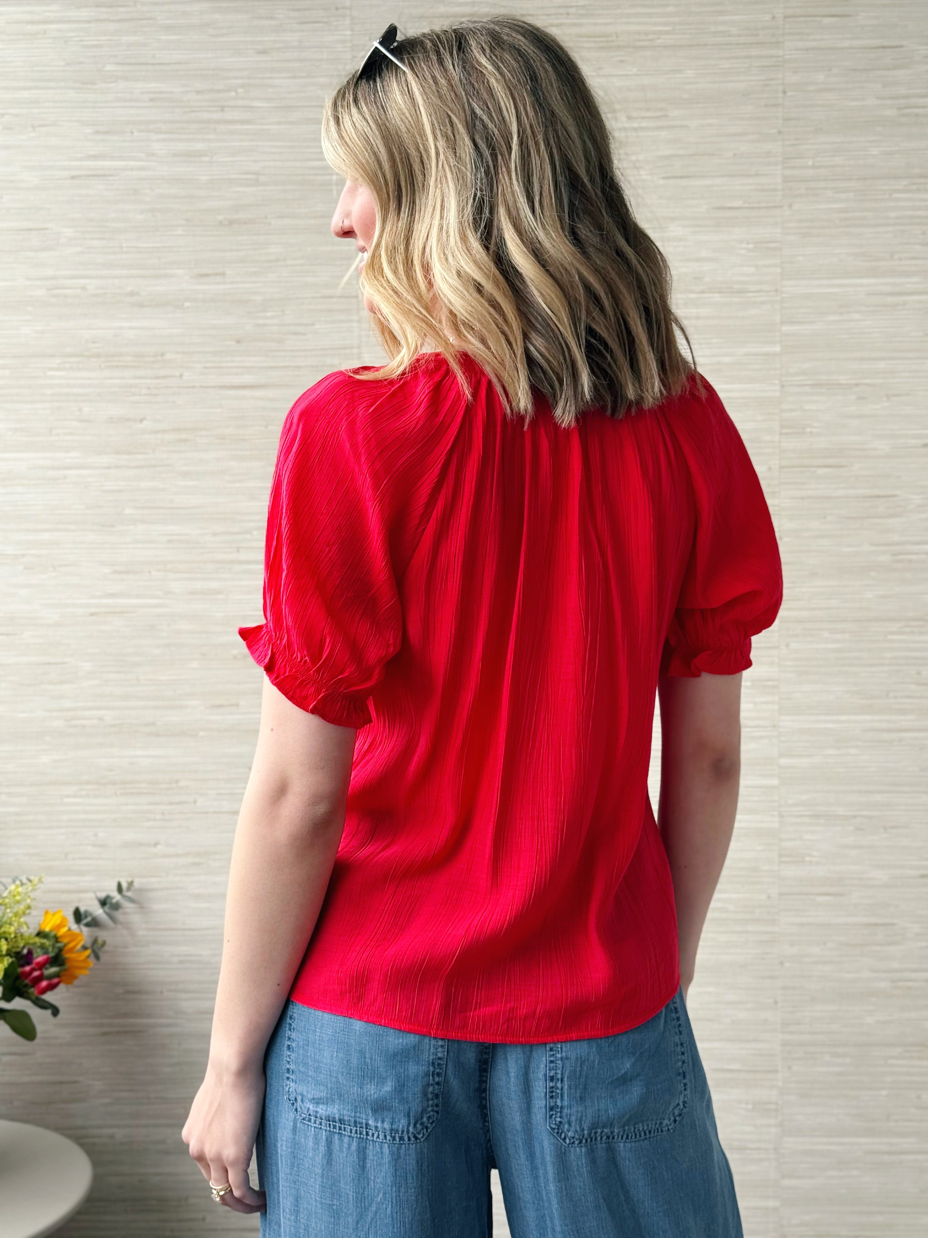 [LIVERPOOL] Kathy Blouse - CHERRY ROSE - willows clothing BLOUSE