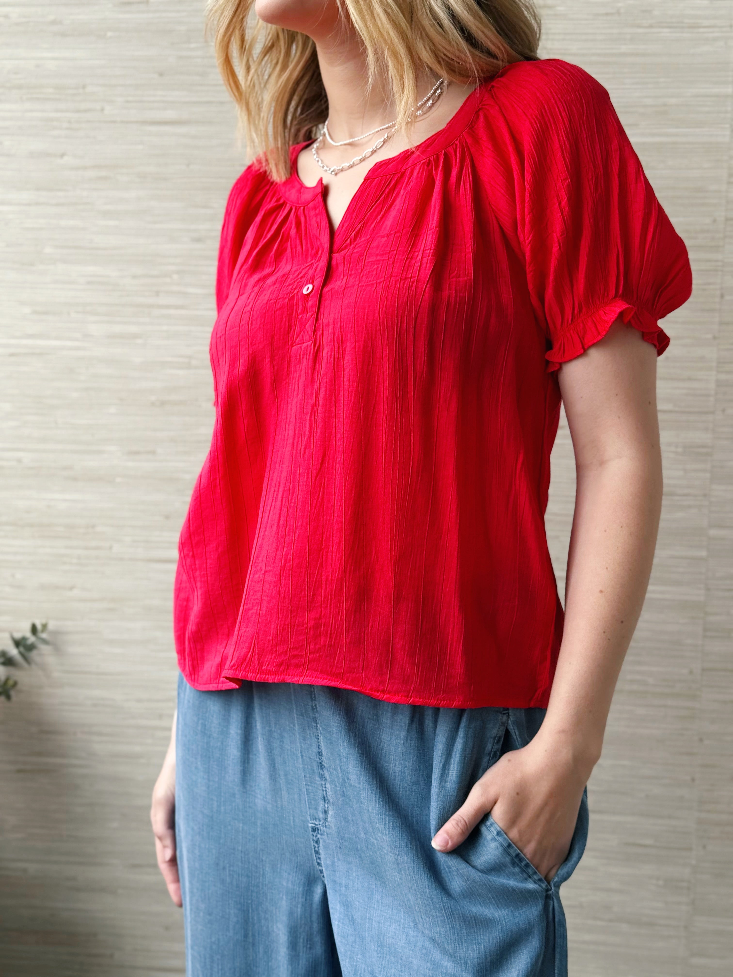[LIVERPOOL] Kathy Blouse - CHERRY ROSE - willows clothing BLOUSE