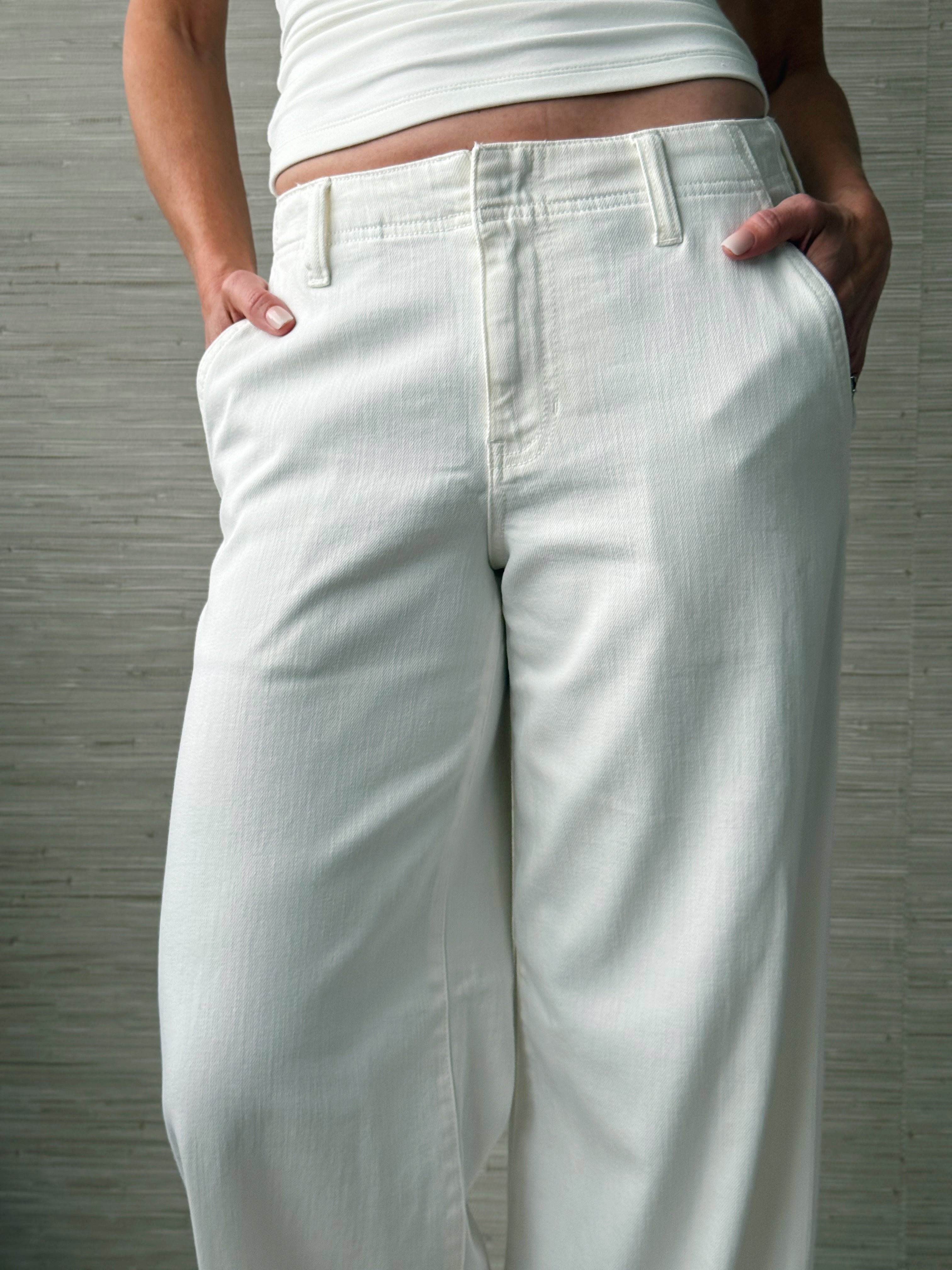[LIVERPOOL] Nanette Jean - WHITE - willows clothing WIDE LEG