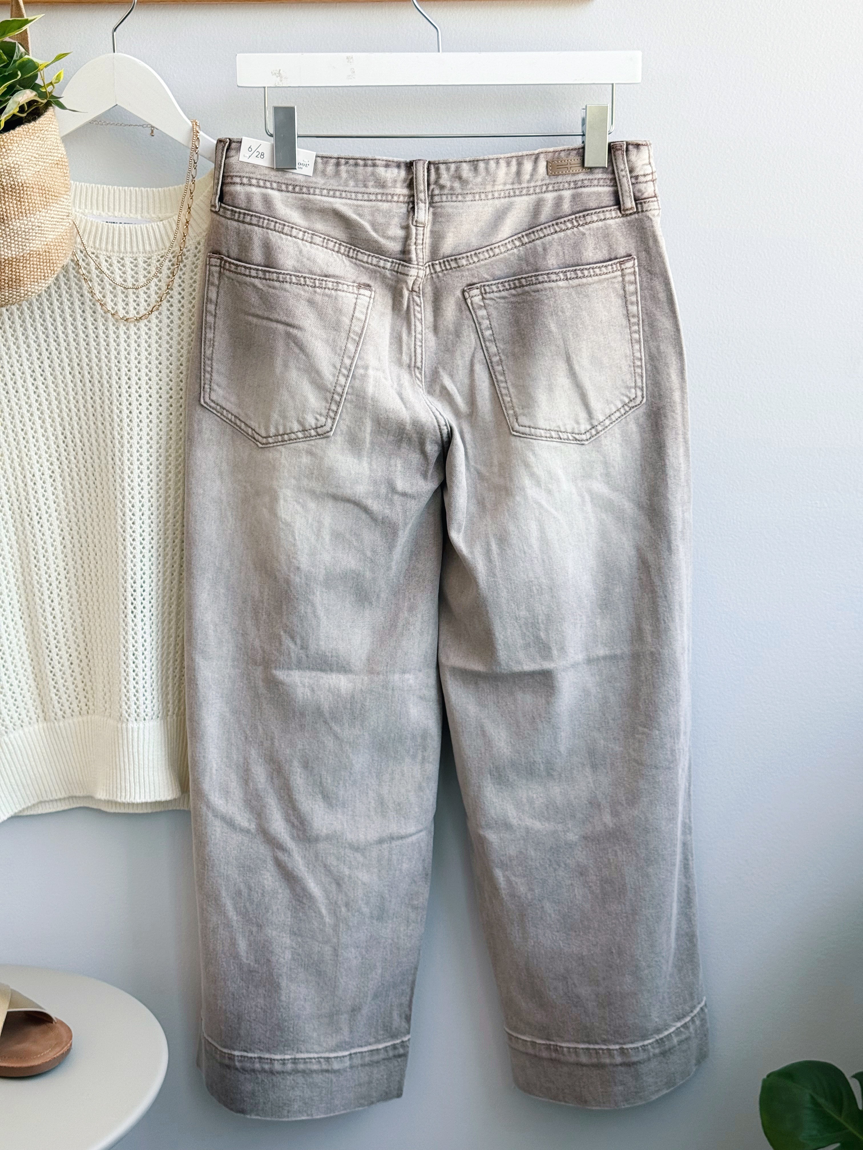 [LIVERPOOL] Rachelle Pants - ANTIQUE KHAKI - willows clothing CROP WIDE LEG