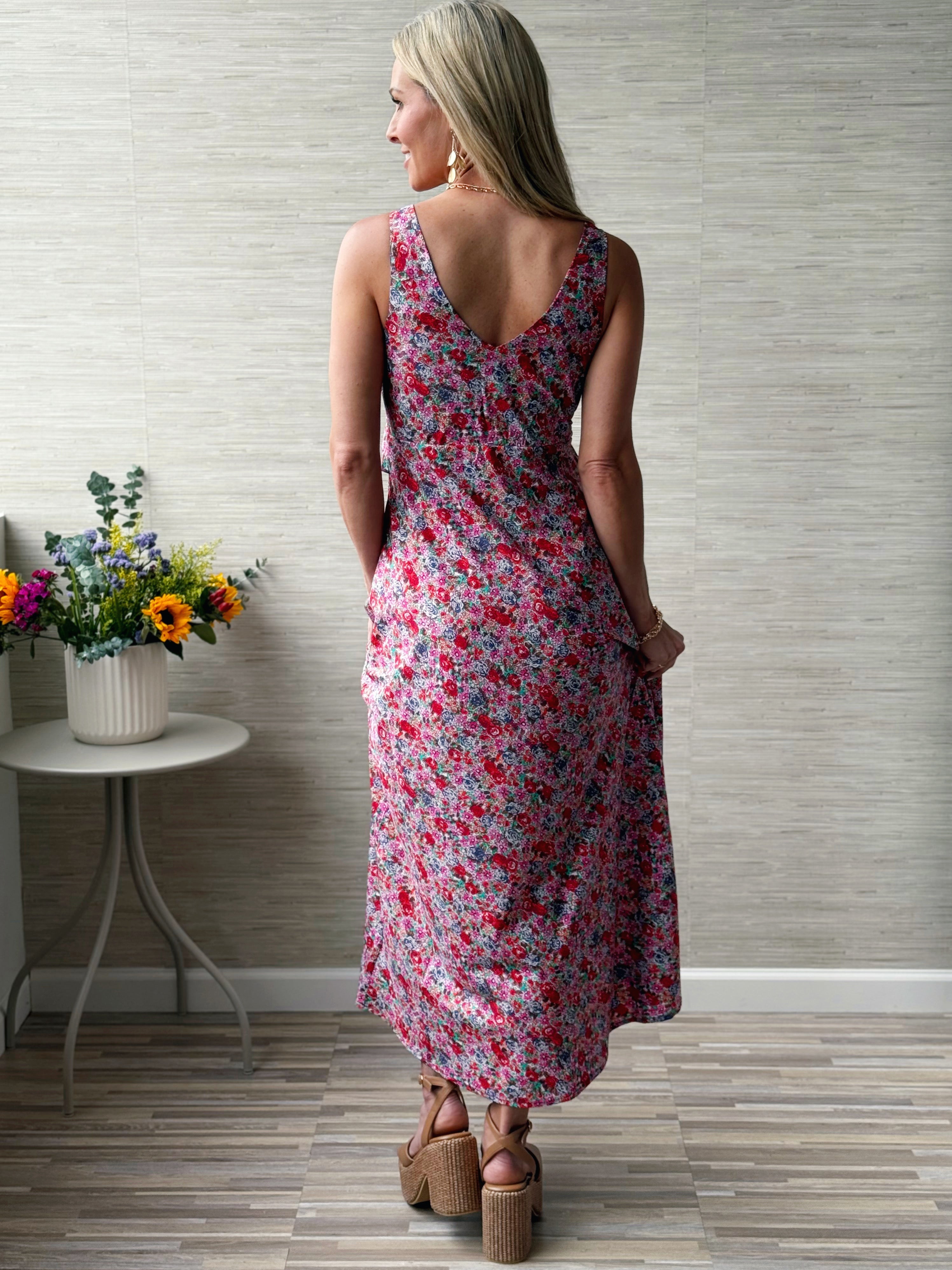 [LIVERPOOL] Romilly Dress - PINK MULTI - willows clothing Long Dress