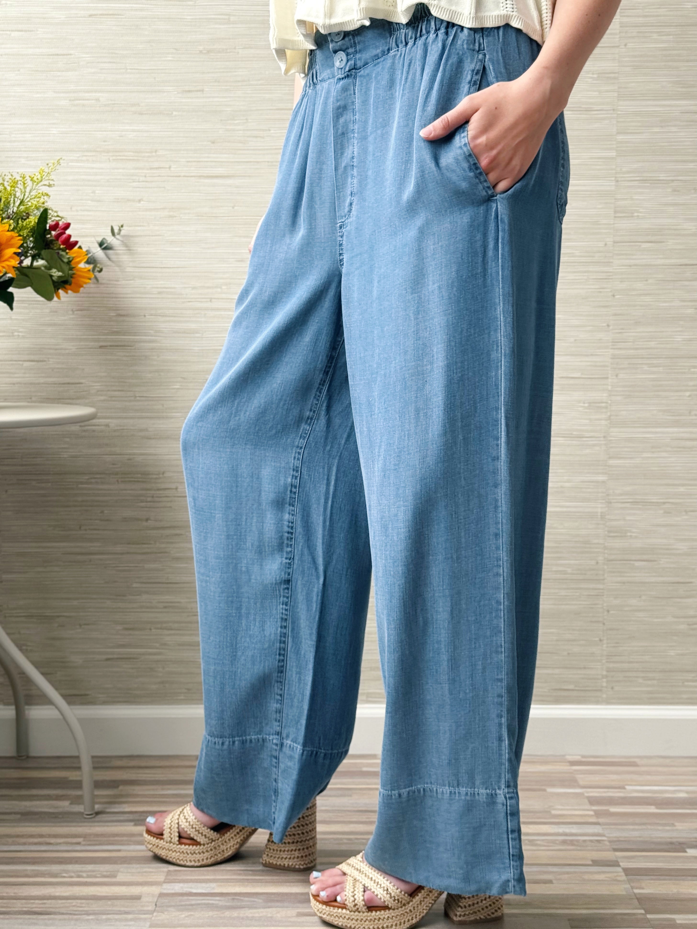 [LIVERPOOL] Ryann Pants - SUNLIT BLUE - willows clothing PANTS