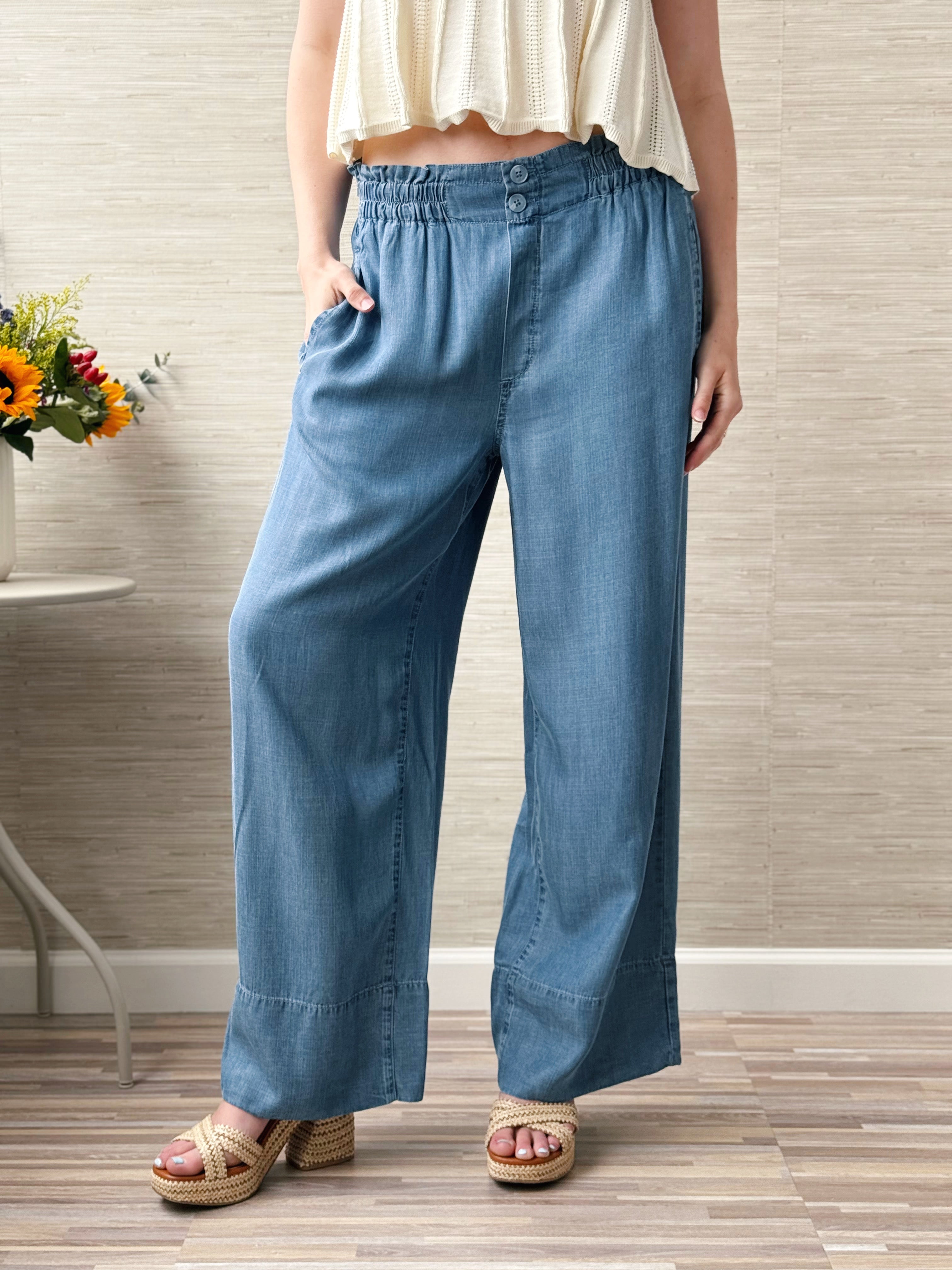 [LIVERPOOL] Ryann Pants - SUNLIT BLUE - willows clothing PANTS