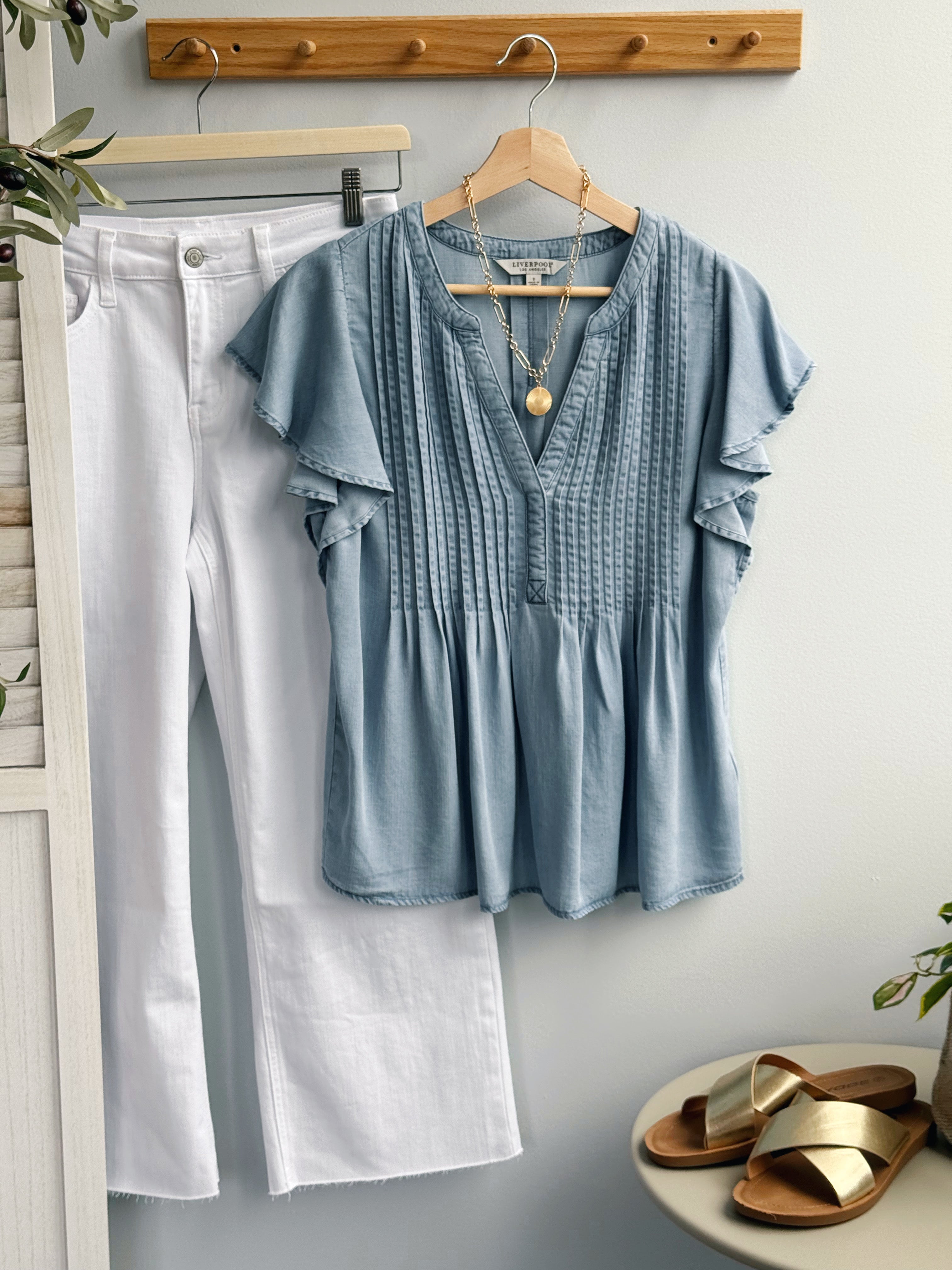 [LIVERPOOL] Sharon Blouse - MALIBU LIGHT - willows clothing BLOUSE