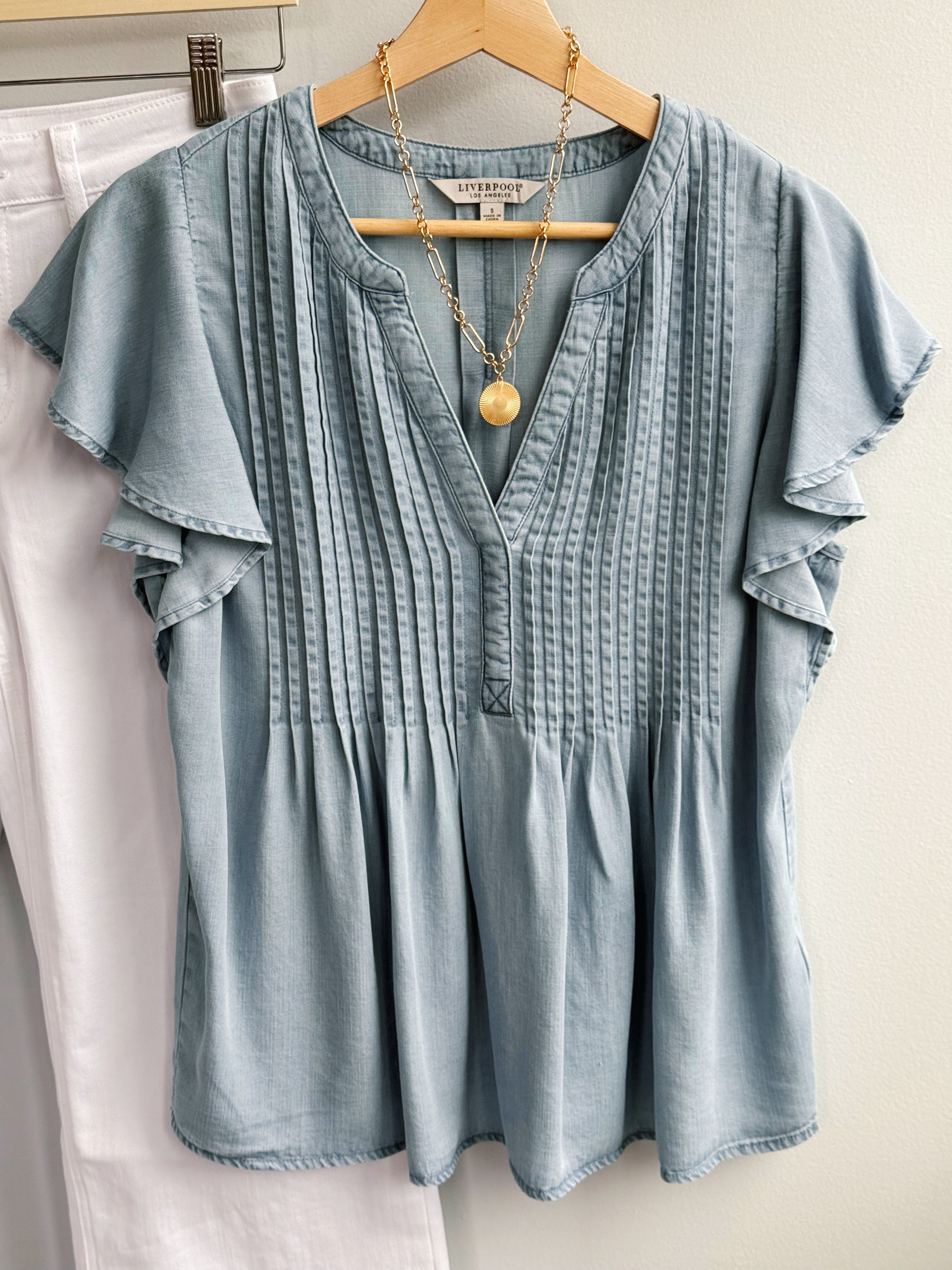 [LIVERPOOL] Sharon Blouse - MALIBU LIGHT - willows clothing BLOUSE